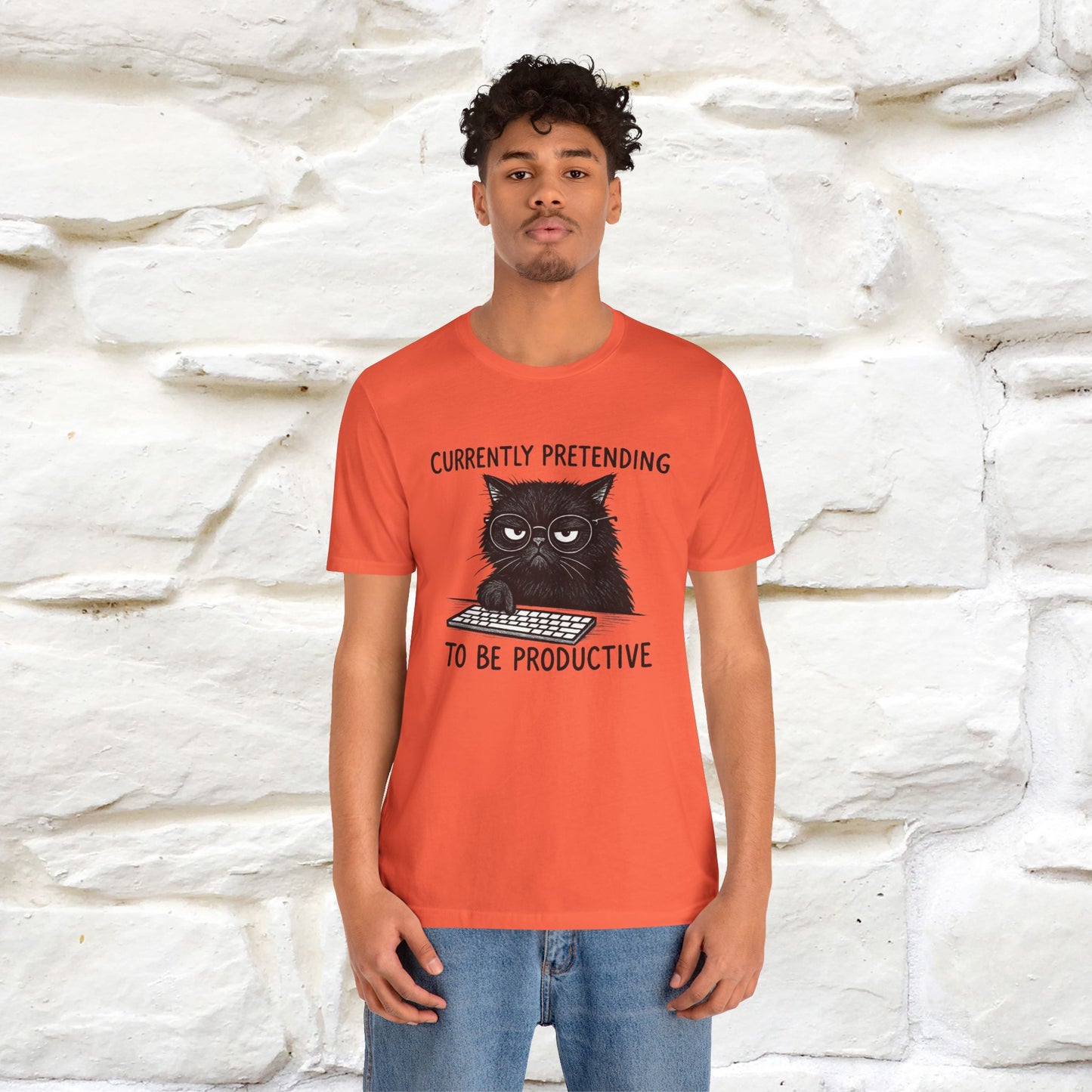 "Currently Pretending To Be Productive" |Cat T-Shirt | Nunu&Miao Studio