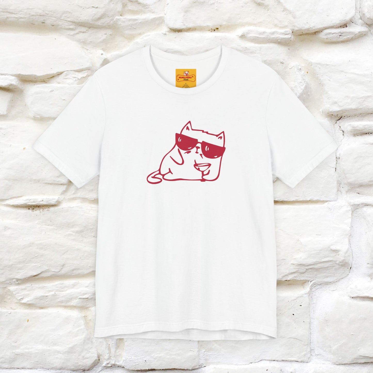 "I’m Happy, Which Often Looks Like Crazy" Cat T-Shirt| Front & Back Design | Nunu&Miao Studio