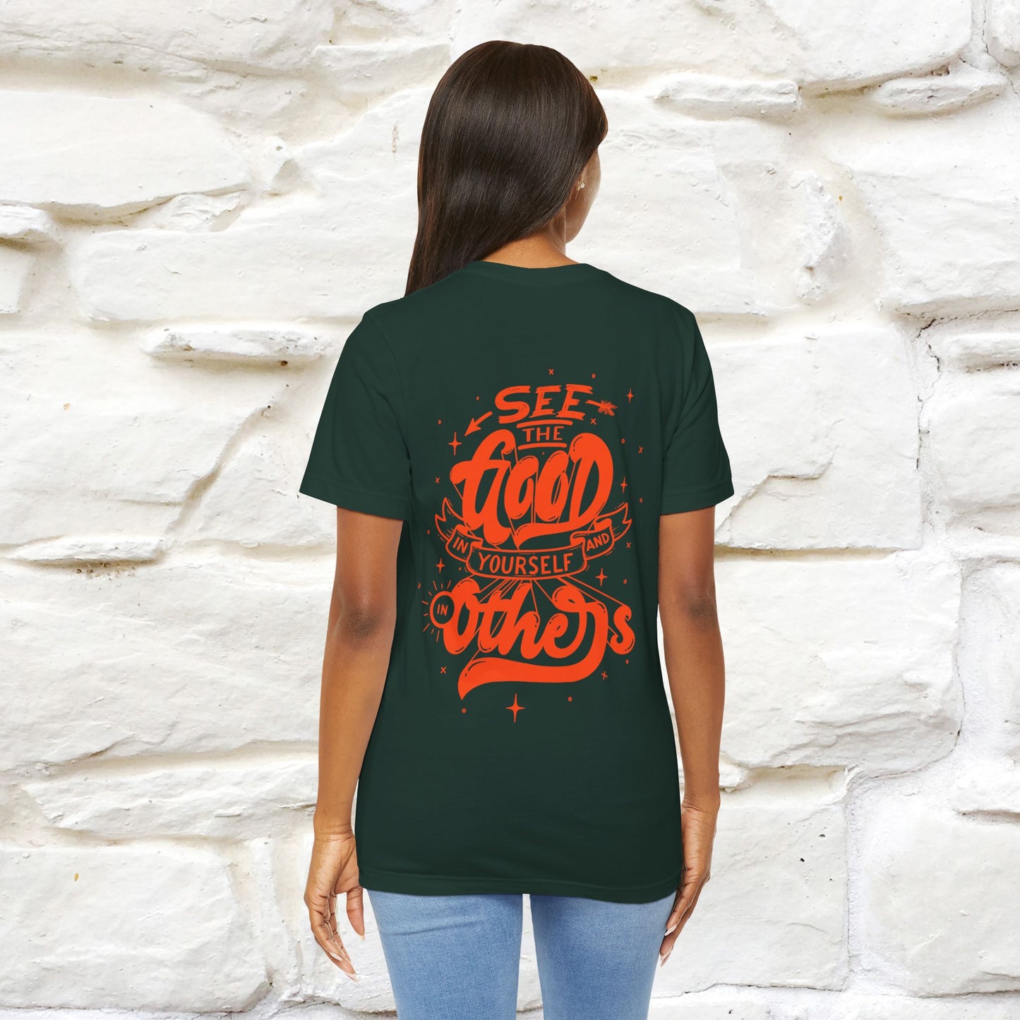 "See the Good in Yourself and Others" Cat T-Shirt | Front & Back Design | Nunu&Miao Studio