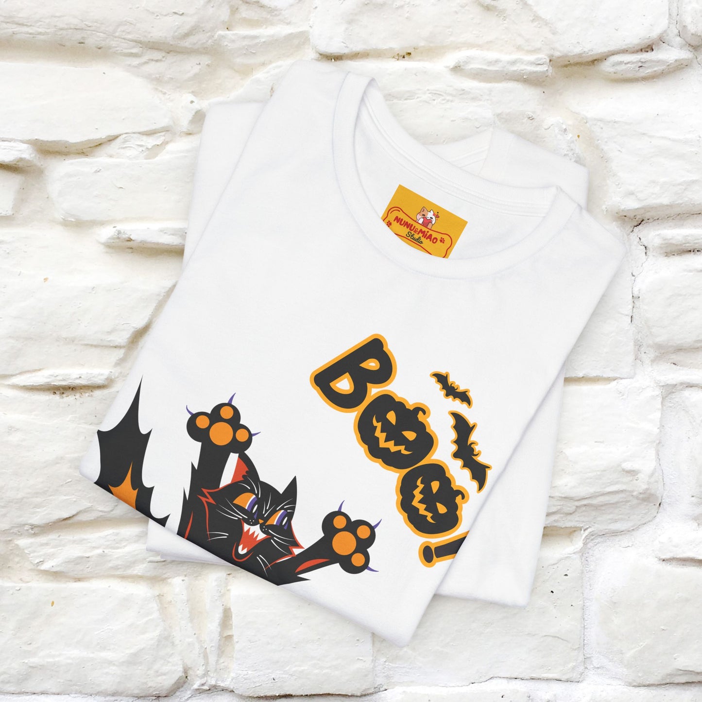 "Boo" Cat T-shirt |Nunu&Miao Studio - Nunu&Miao Studio