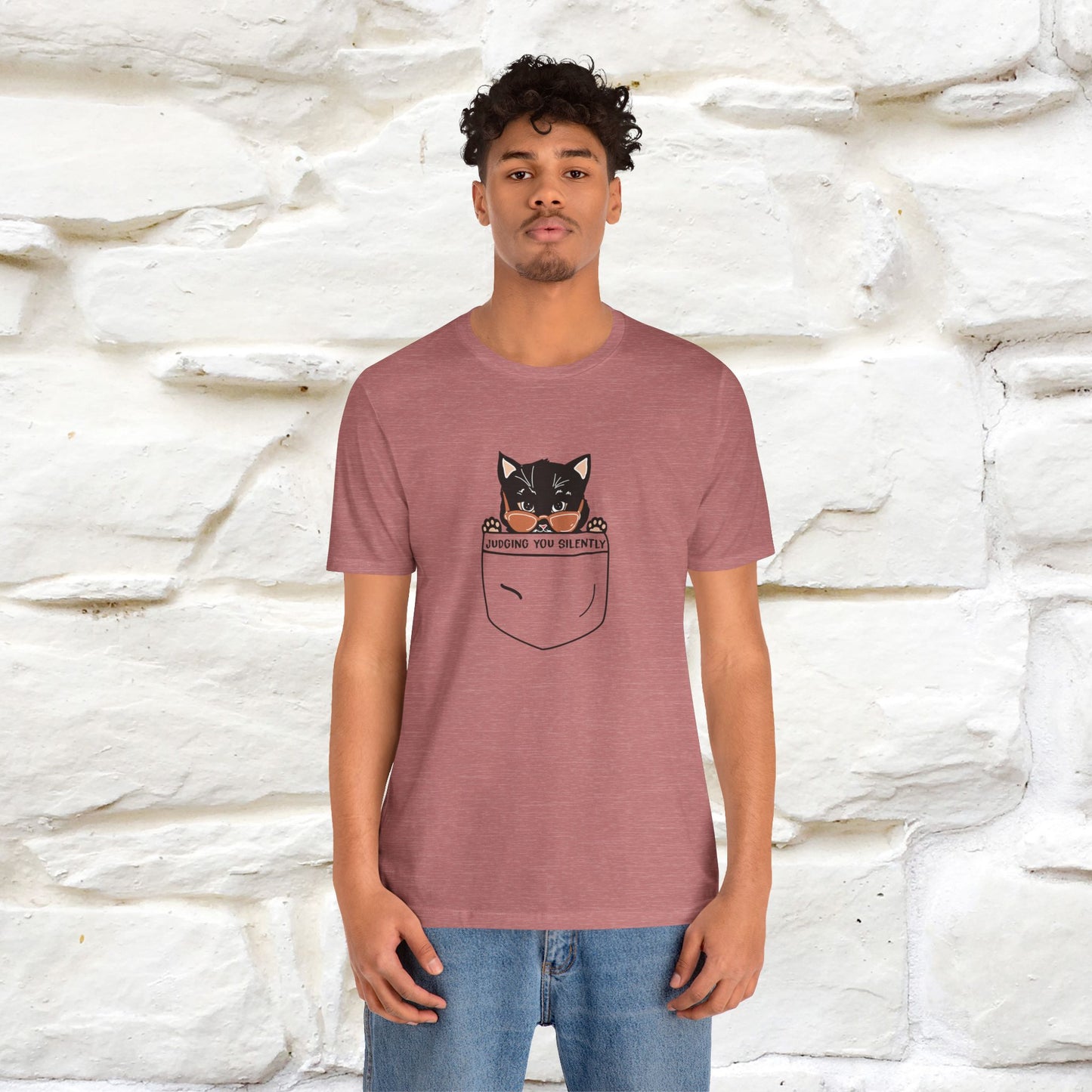 Judging You Silently Cat T-Shirt for Men | 100% Cotton* Funny & Sassy Tee - Nunu&Miao Studio