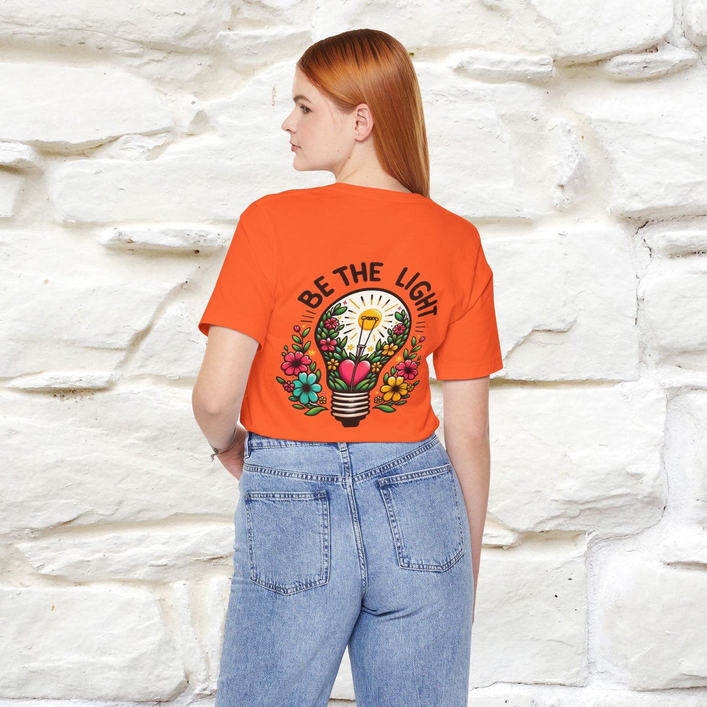 ''Be The Light" Cat T-Shirt| Front & Back Design | Nunu&Miao Studio