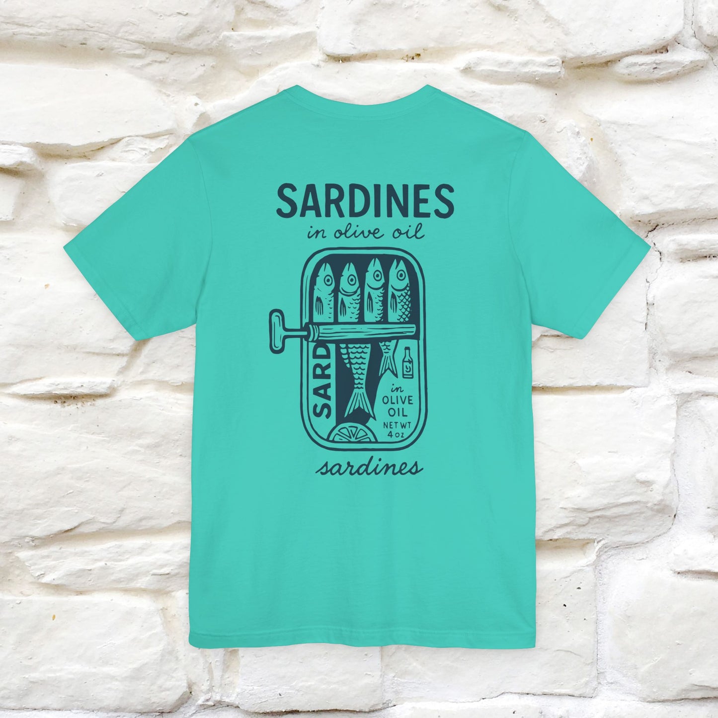 "Sardines In Olive Oil" Cute T-shirt | Front & Back Design|Nunu&Miao Studio