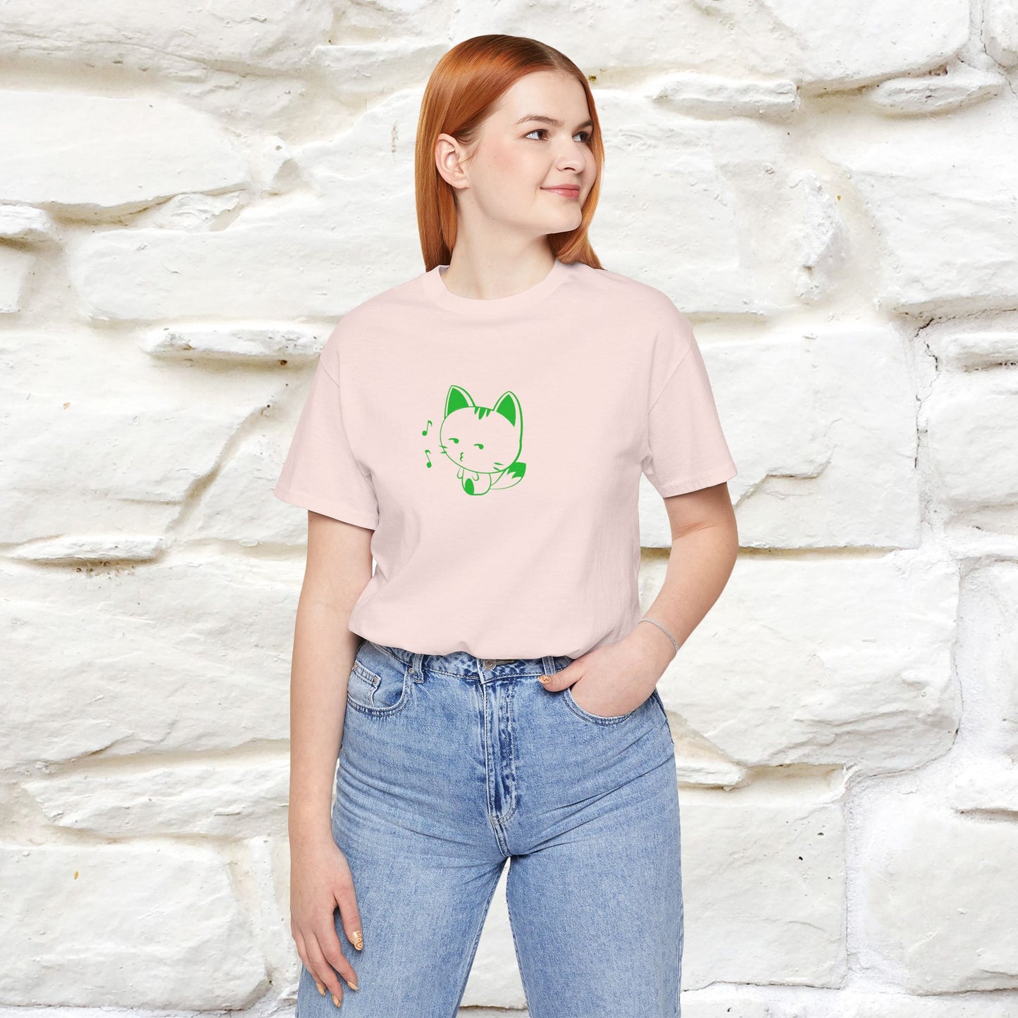 "Happiness Comes From Peace, Peace Comes From Indifference" Cat T-Shirt| Front & Back Design | Nunu&Miao Studio
