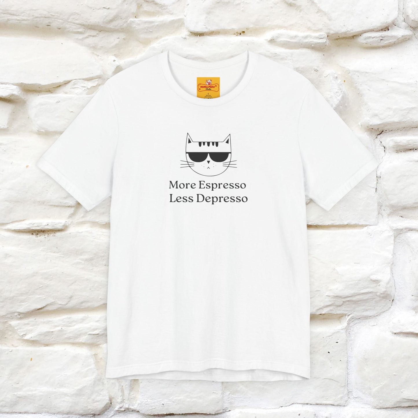 "More Espresso Less Depresso" |Cat T-Shirt | Nunu&Miao Studio