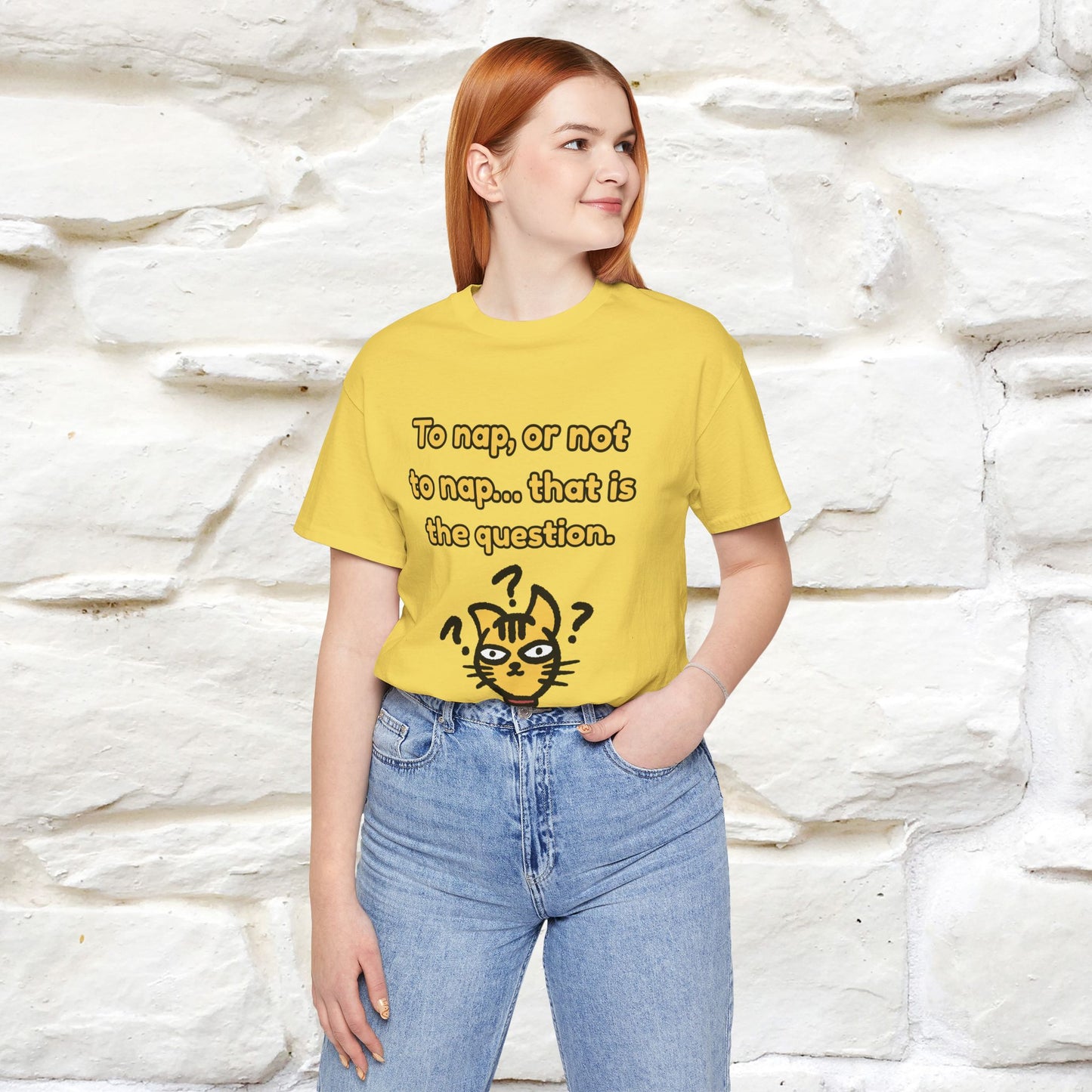 “To nap, or not to nap… that is the question.''| Funny T-Shirt | Nunu&Miao Studio