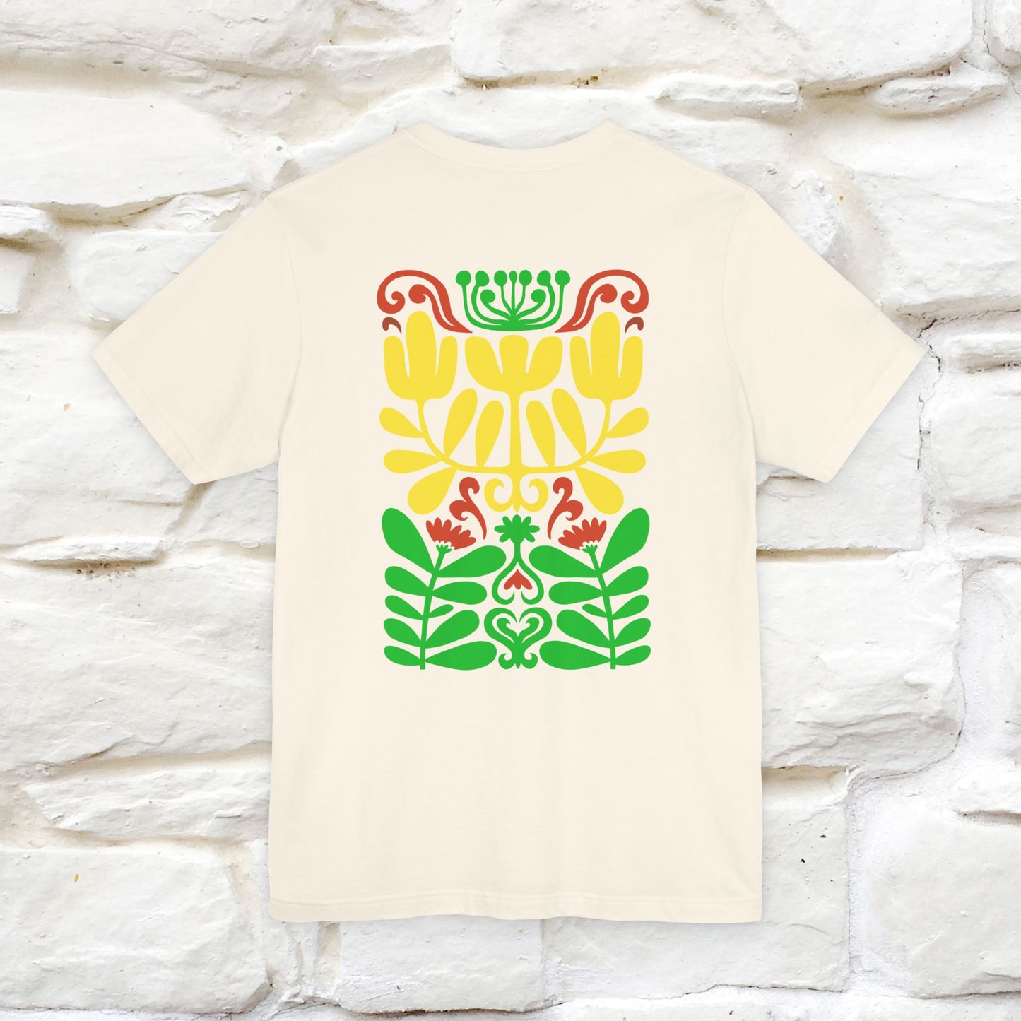 ''Floral Abstract'' Cat T-Shirt Front and Back Design | Nunu&Miao Studio