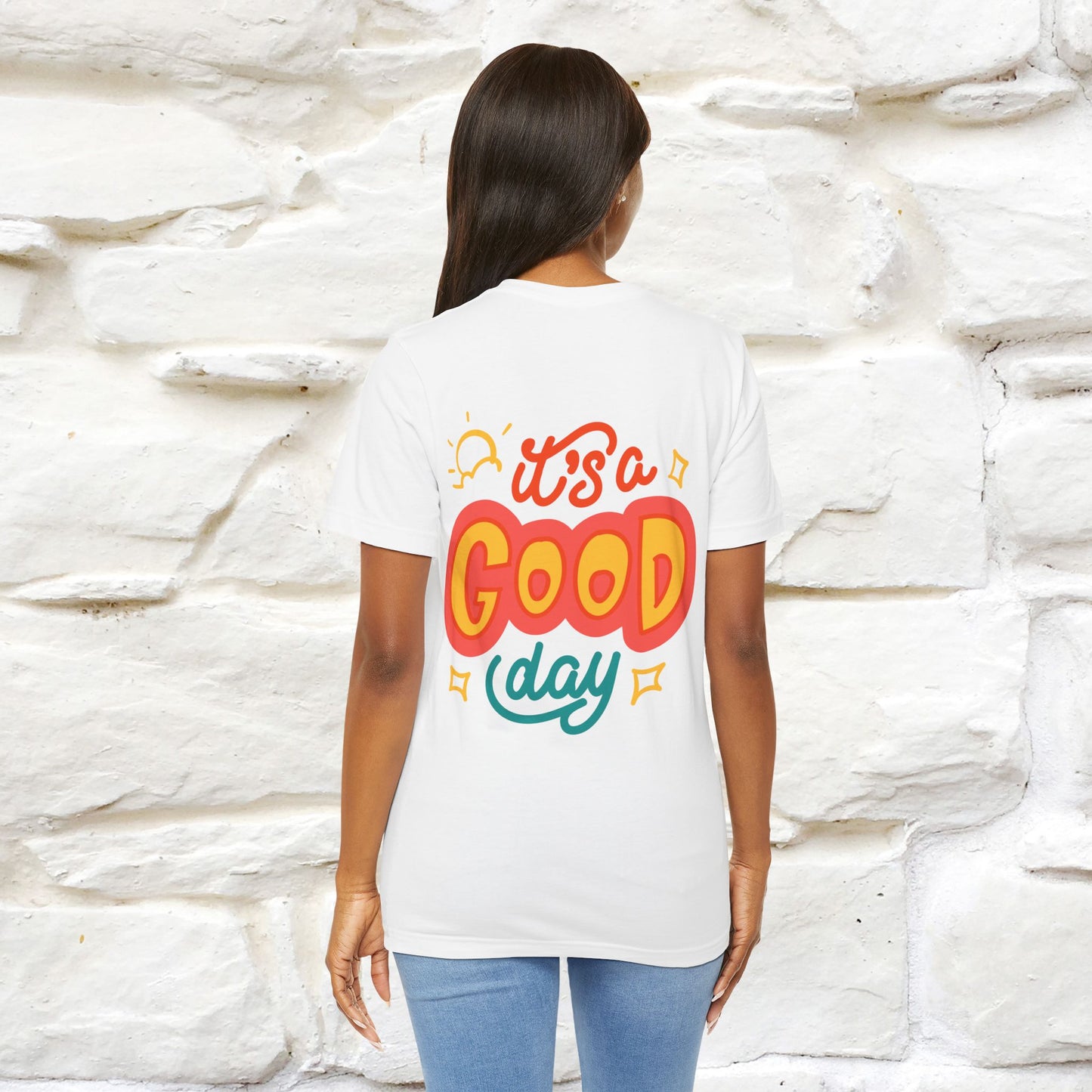 ""It's A Good Day" Cat T-Shirt| Front & Back Design | Nunu&Miao Studio