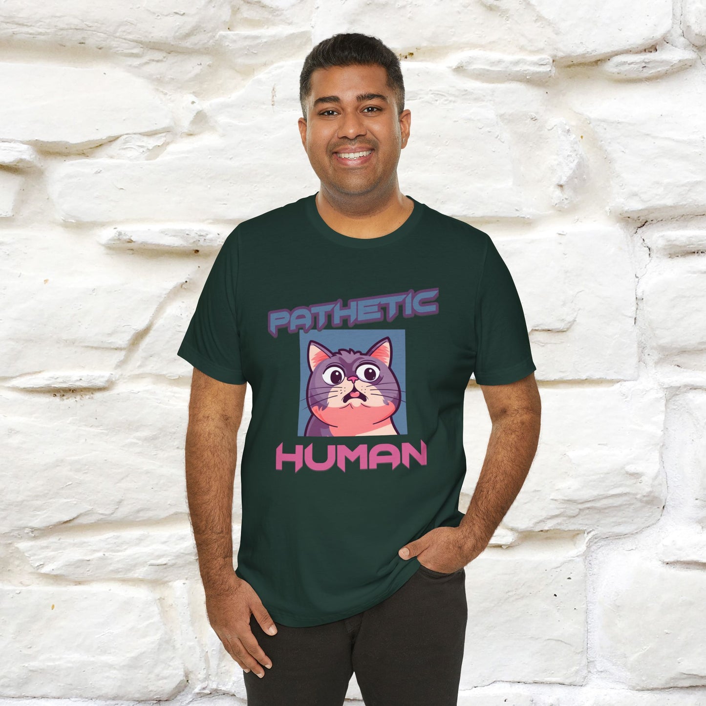''Pathetic Human'' | Funny Cat T-Shirt | Nunu&Miao Studio