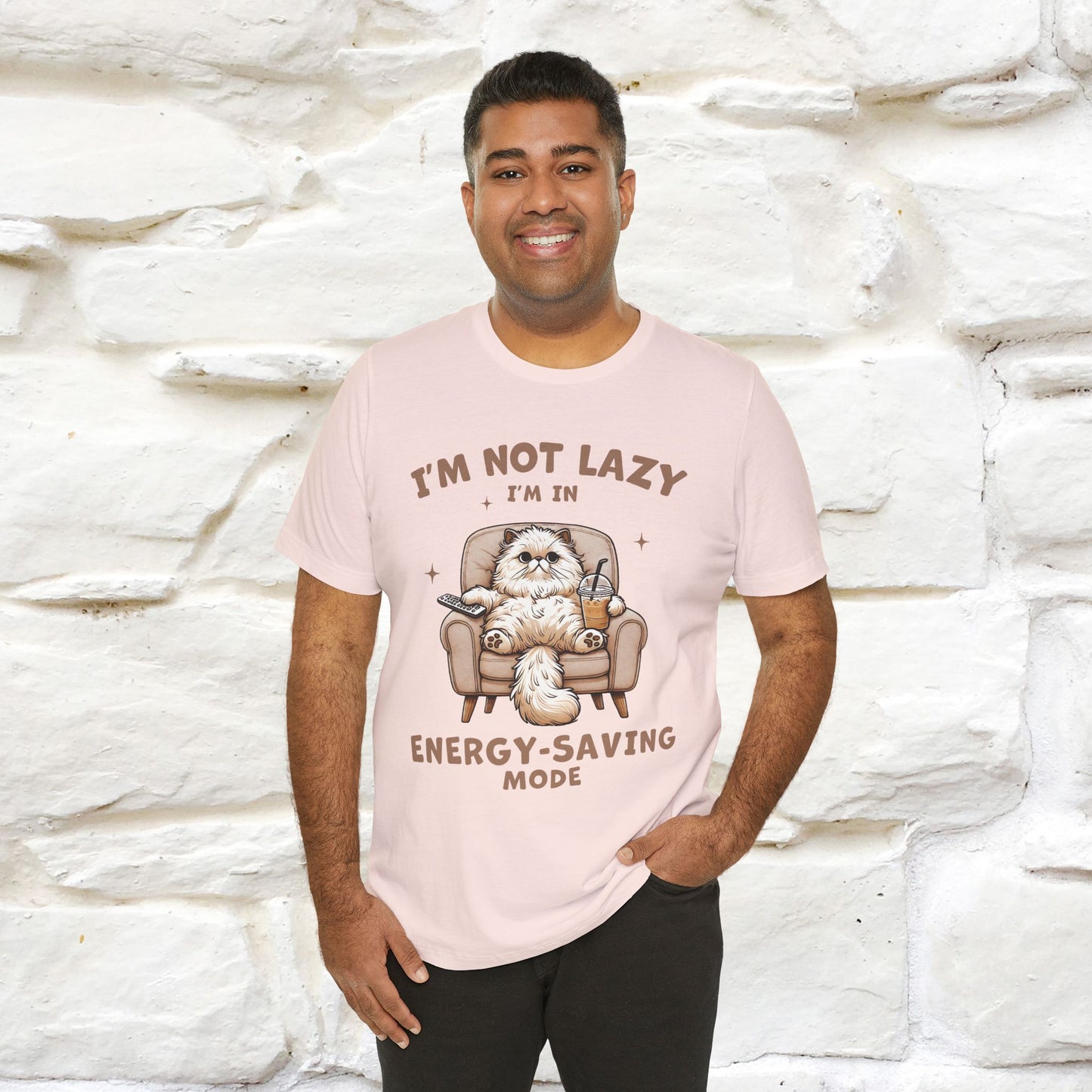 "I'm Not Lazy I'm In Energy-Saving Mode " Cat T-shirt |Nunu&Miao Studio