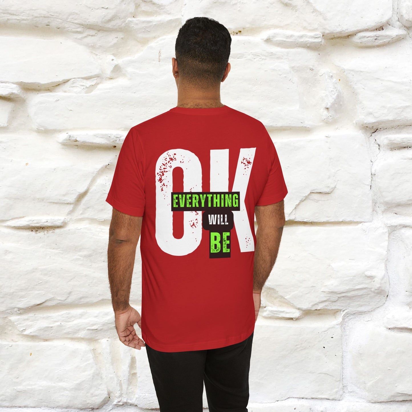 ''Everything Will Be Ok '' Cat T-Shirt Front and Back Design | Nunu&Miao Studio