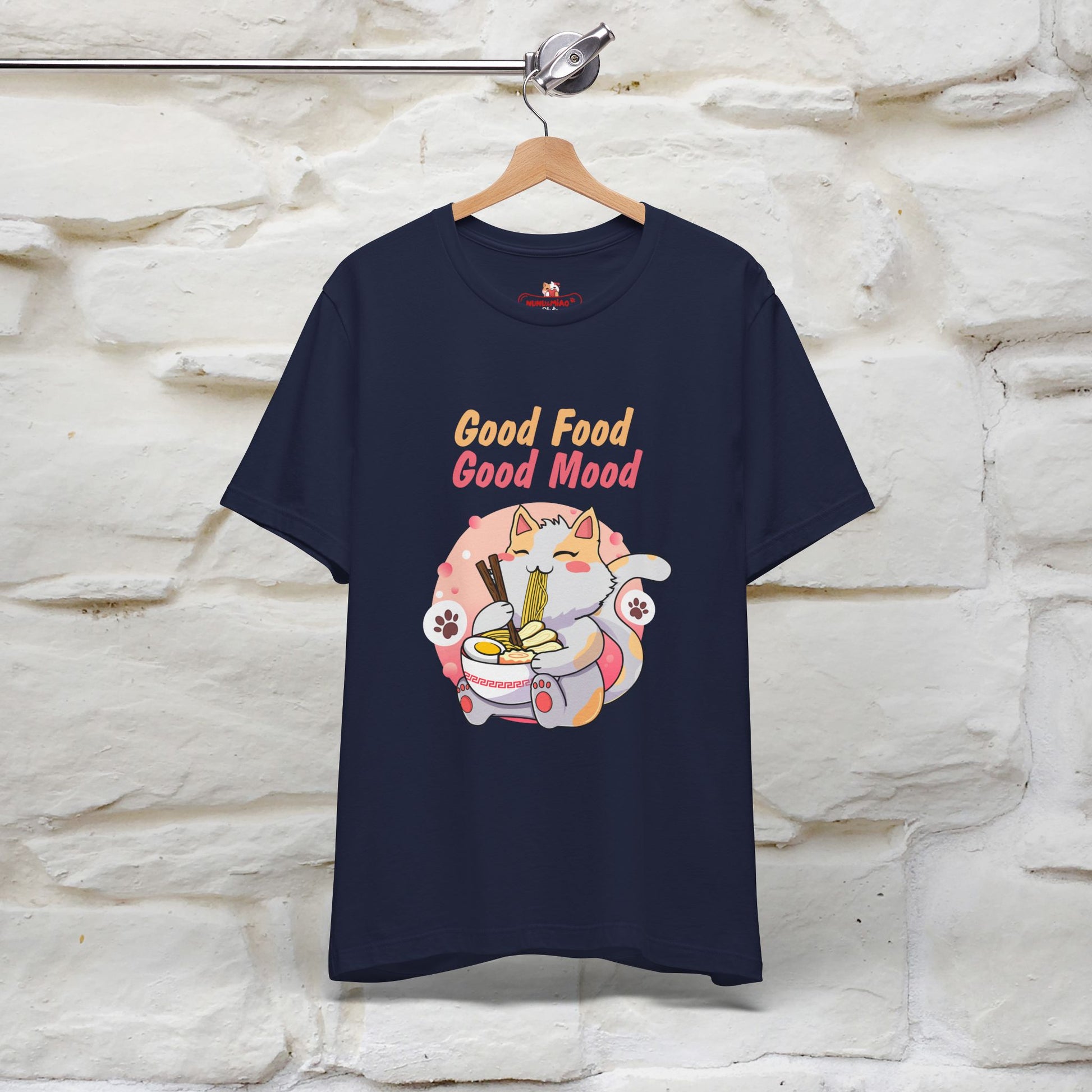 "Good Food Good Mood" Cat T-shirt for Men & Women | 100% Cotton* - Nunu&Miao Studio