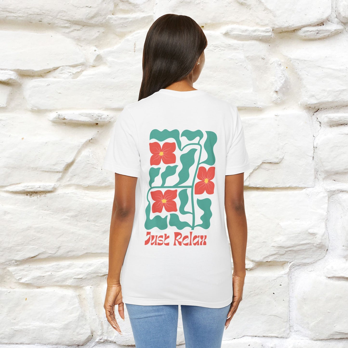 "Just Relax'' Cat T-Shirt Front and Back Design | Nunu&Miao Studio