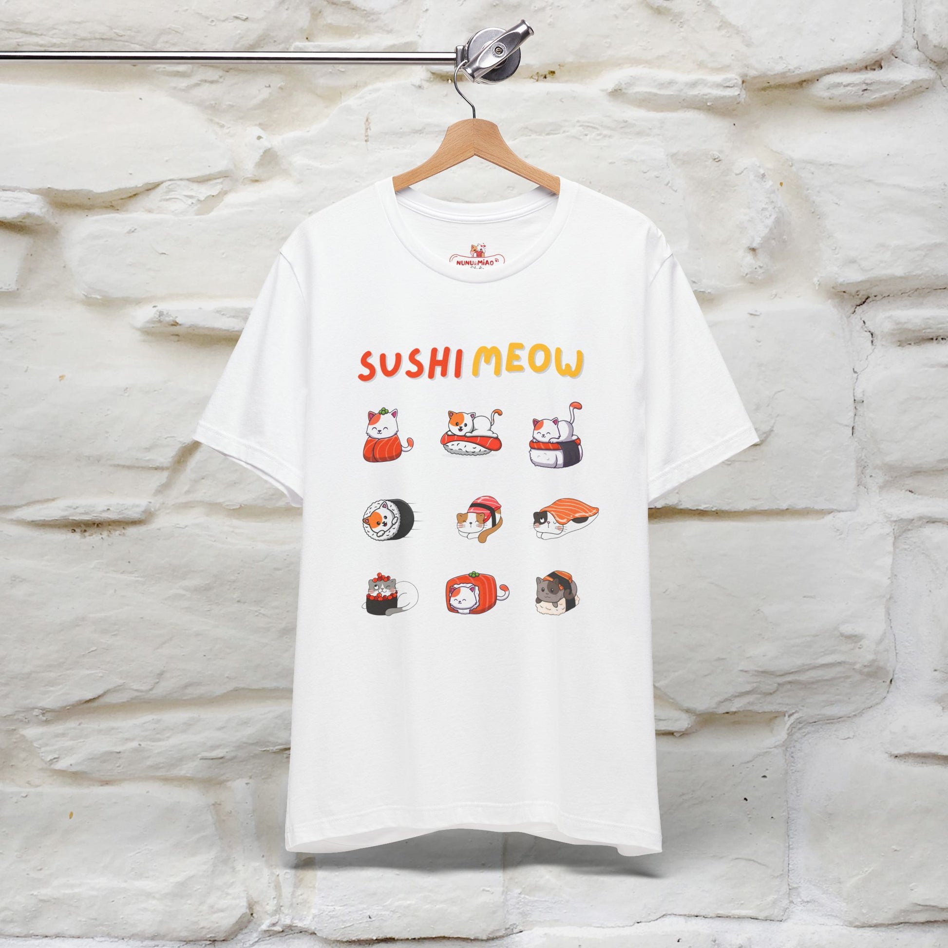 "Sushi Meow" Cat T-shirt for Men & Women | 100% Cotton* - Nunu&Miao Studio