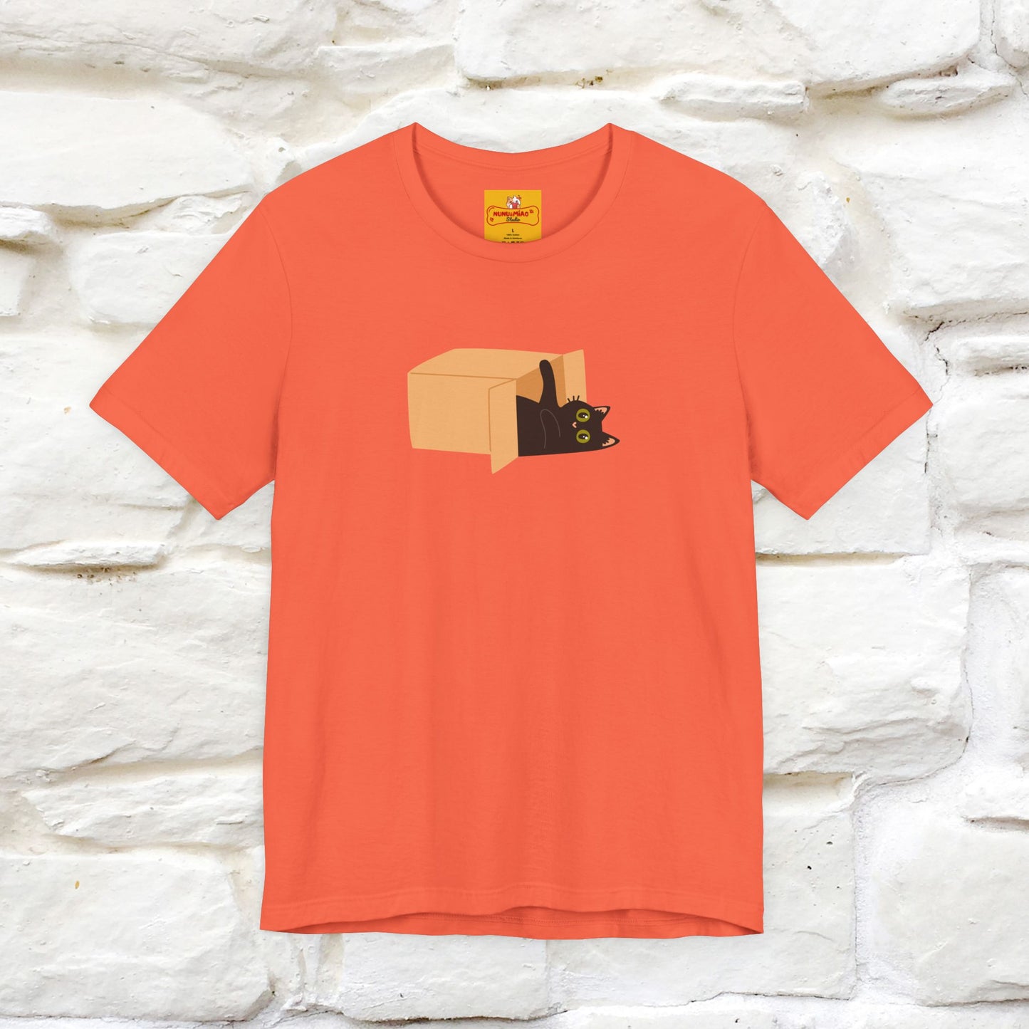 "Think Like There Is No Box" Cat T-Shirt| Front & Back Design | Nunu&Miao Studio