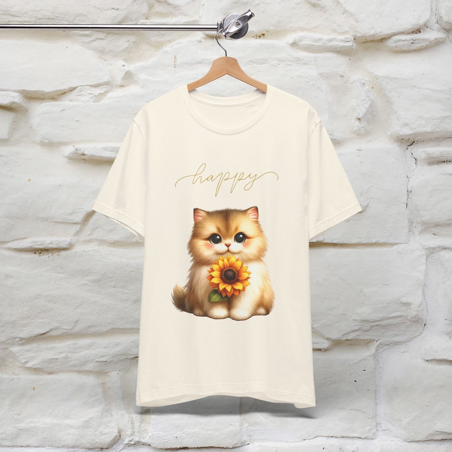 "Happy" Cat T-Shirt for Women | 100% Cotton* 🐾 - Nunu&Miao Studio