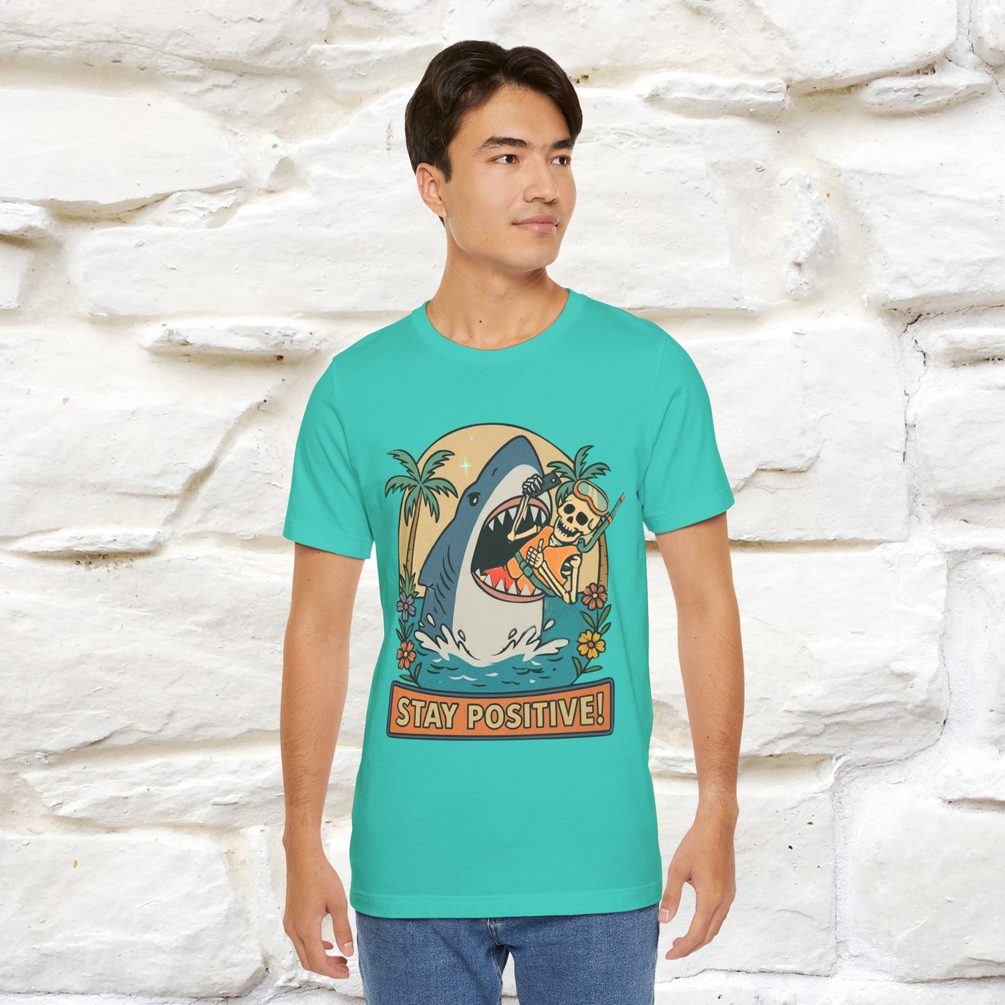 "Stay Positive" Funny T-shirt |Nunu&Miao Studio - Nunu&Miao Studio