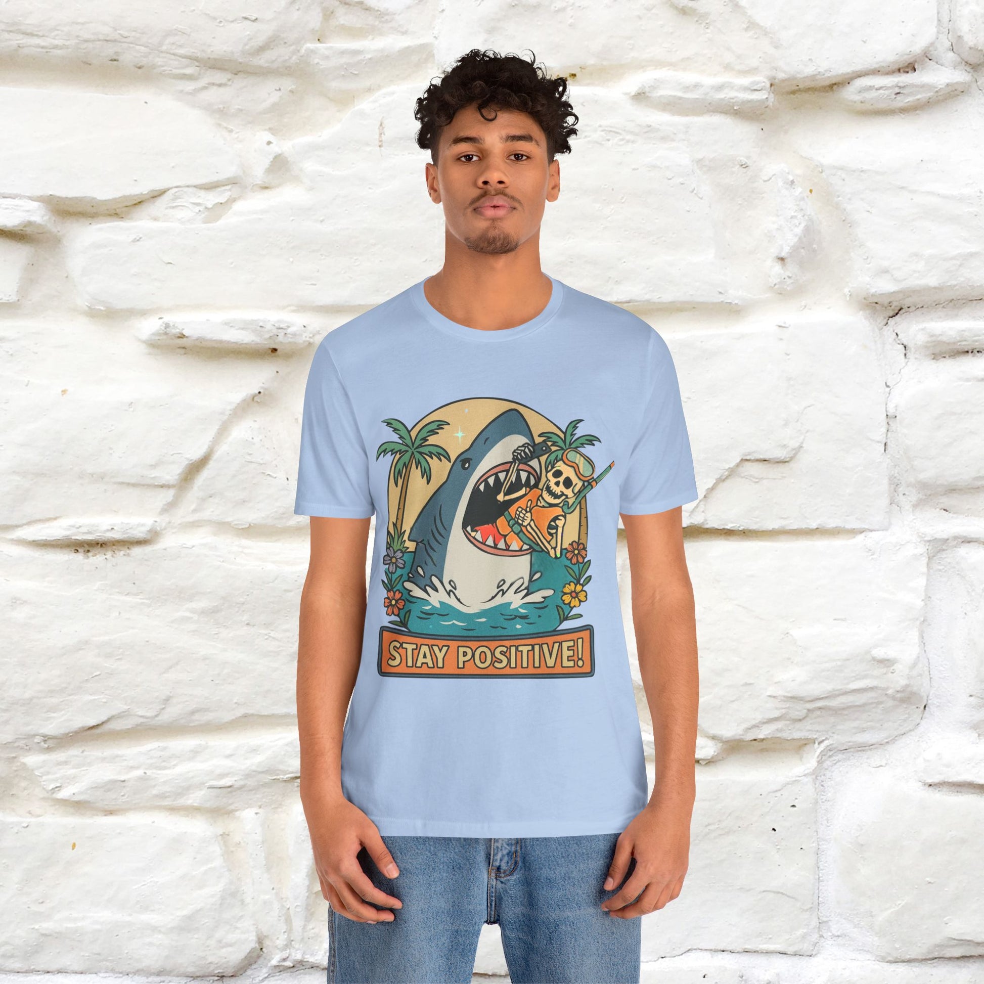 "Stay Positive" Funny T-shirt |Nunu&Miao Studio - Nunu&Miao Studio