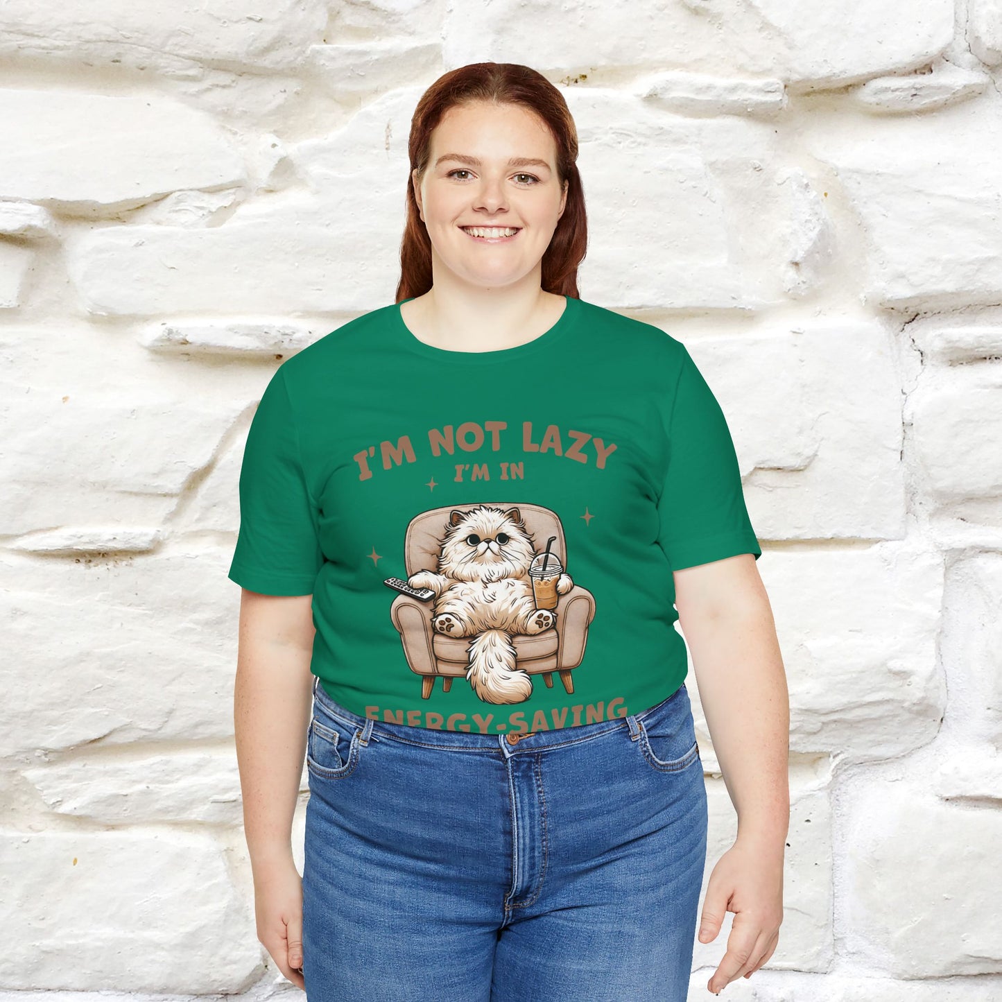 "I'm Not Lazy I'm In Energy-Saving Mode " Cat T-shirt |Nunu&Miao Studio