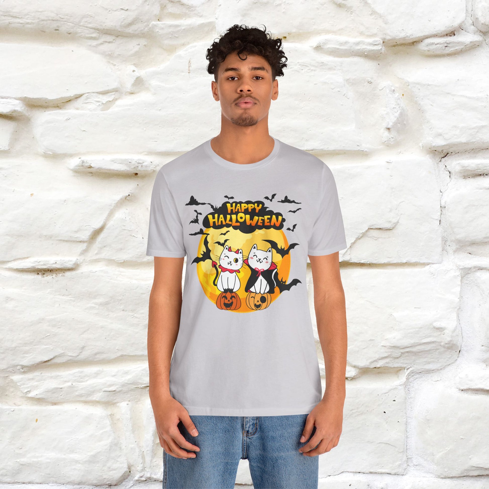 "Happy Halloween Cat Couple " Cat  T-shirt |Nunu&Miao Studio - Nunu&Miao Studio