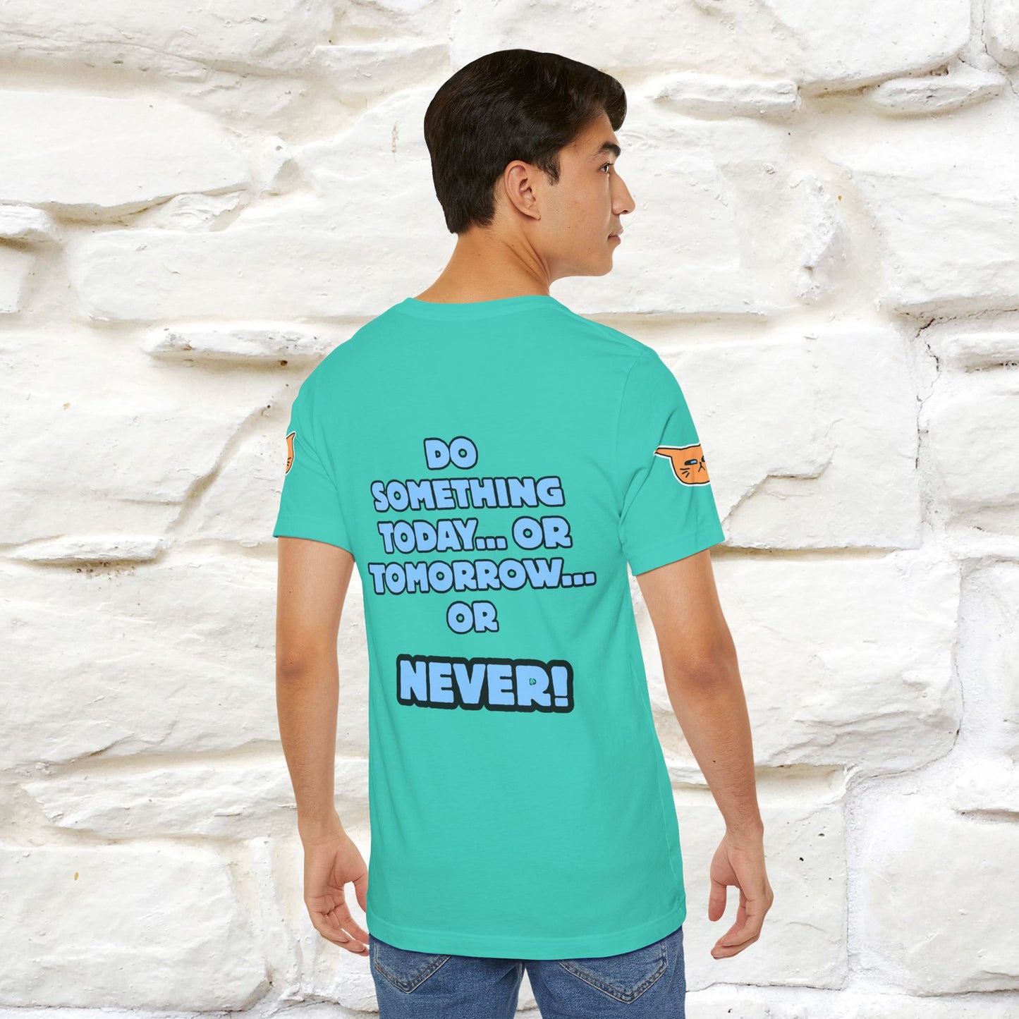 "Do something today… or tomorrow… or never." Cat T-Shirt| Front & Back Design | Nunu&Miao Studio