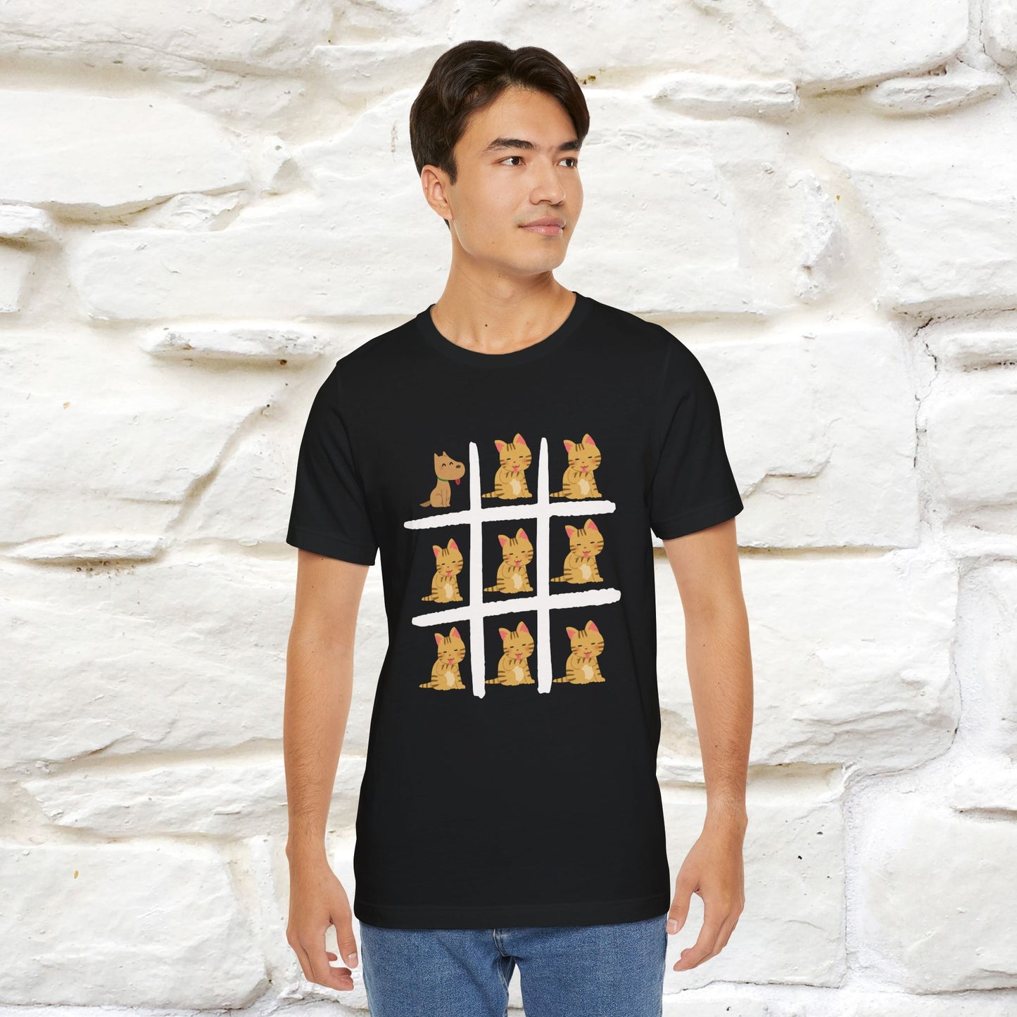 "Meow vs Woof: The Ultimate Match" Cat T-Shirt for Men & Women | 100% Cotton 🐾*