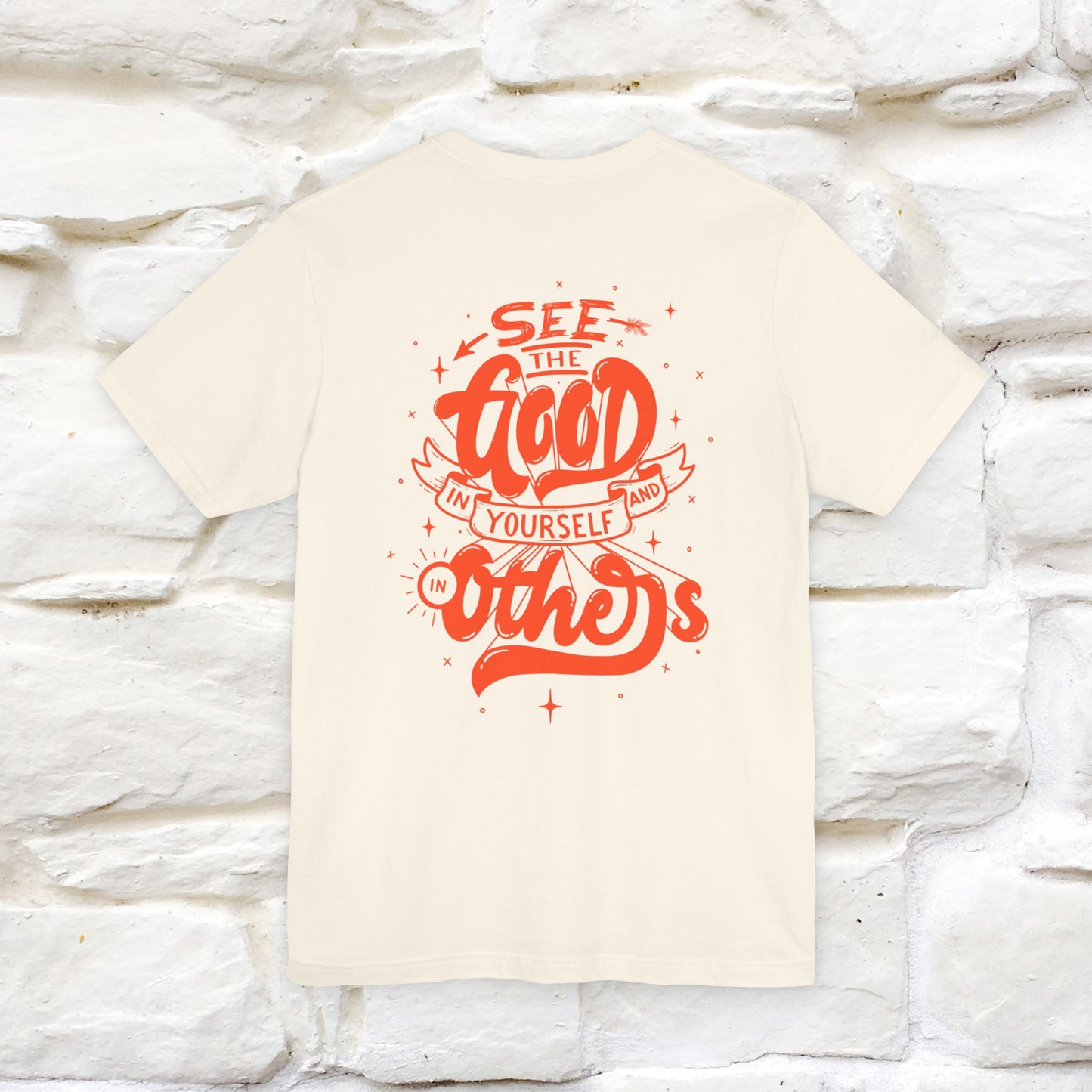 "See the Good in Yourself and Others" Cat T-Shirt | Front & Back Design | Nunu&Miao Studio