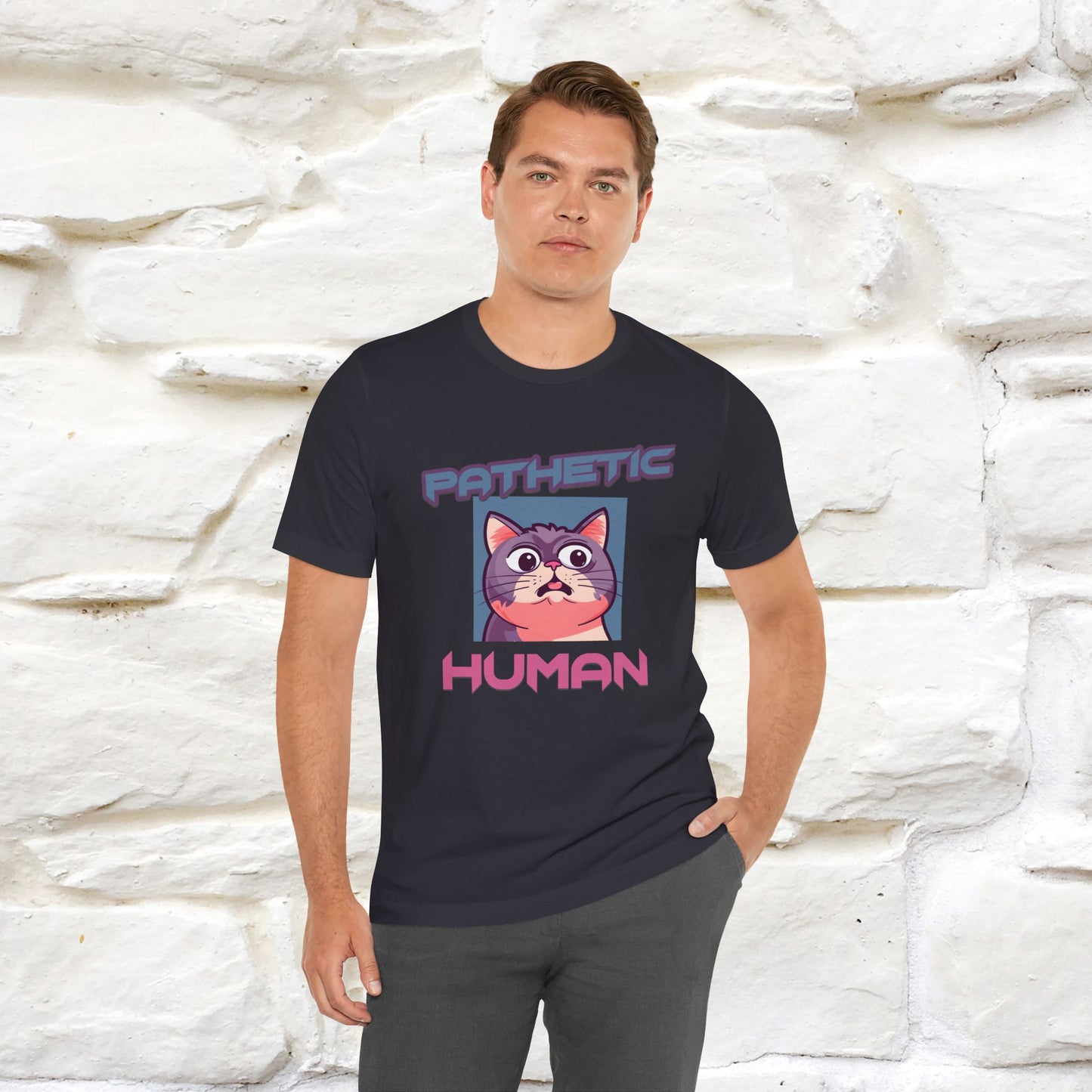 ''Pathetic Human'' | Funny Cat T-Shirt | Nunu&Miao Studio