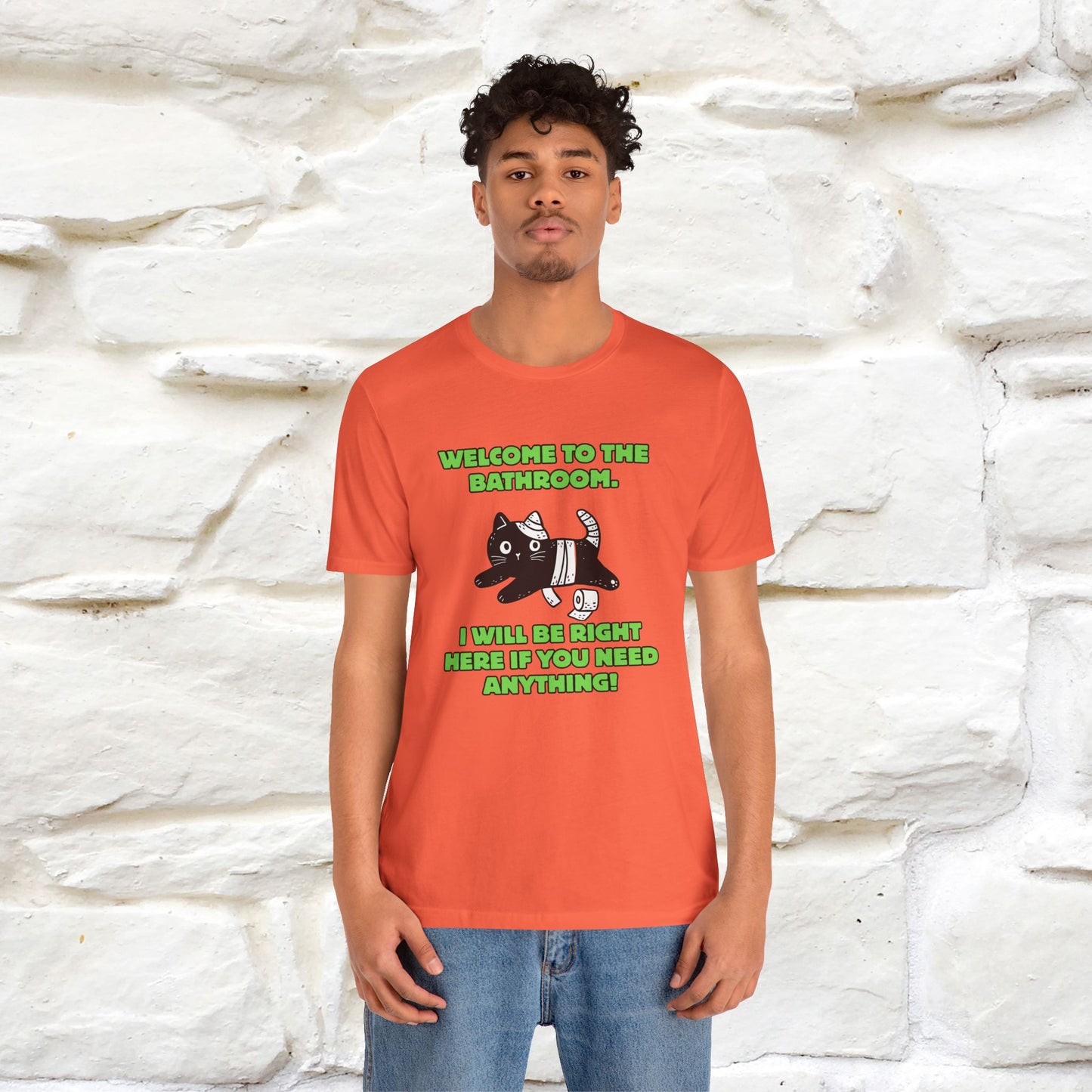 "Welcome To The Bathroom..."Funny Cat T-shirt |Nunu&Miao Studio
