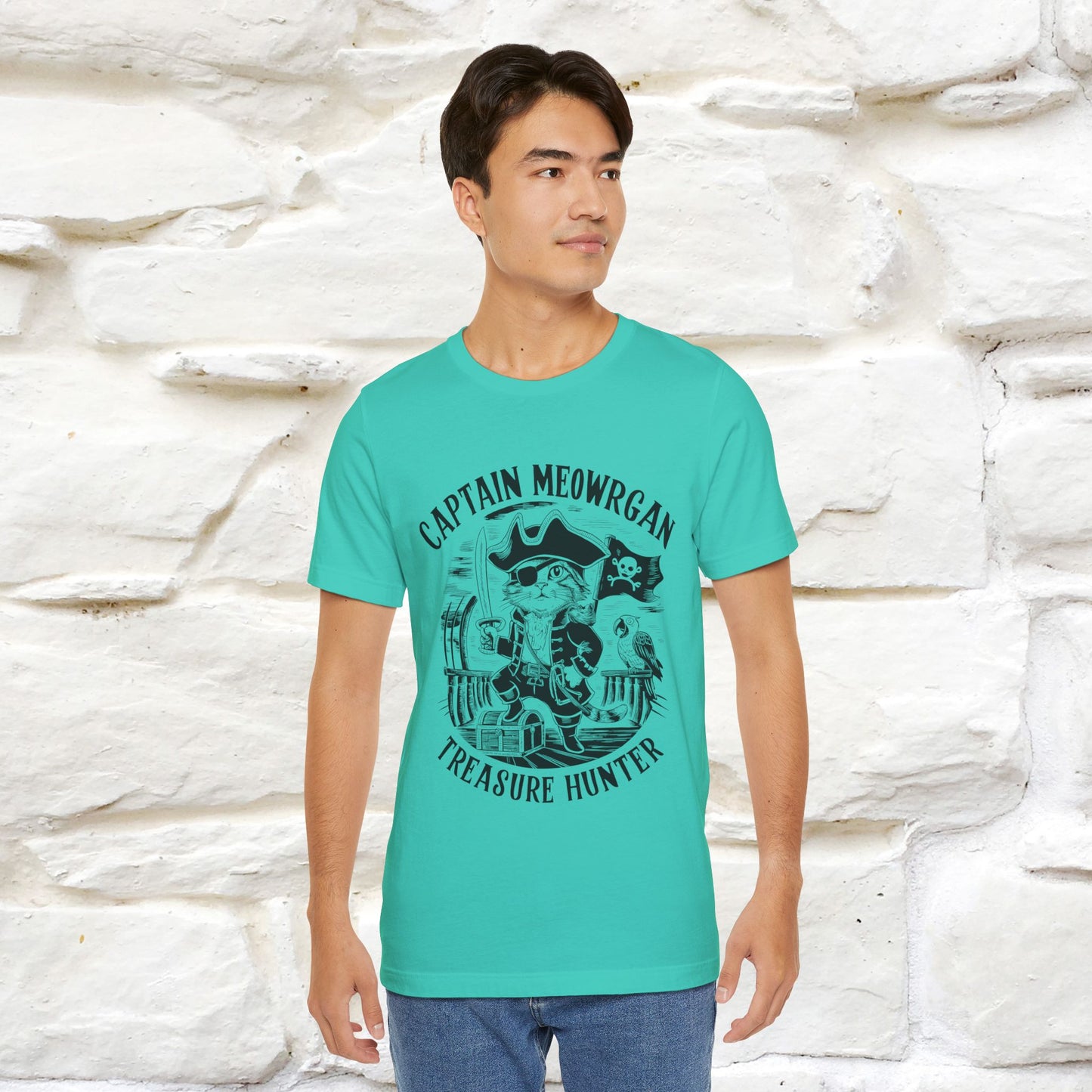 Captain Meowrgan Treasure Hunter |  |Cat T-Shirt | Nunu&Miao Studio - Nunu&Miao Studio