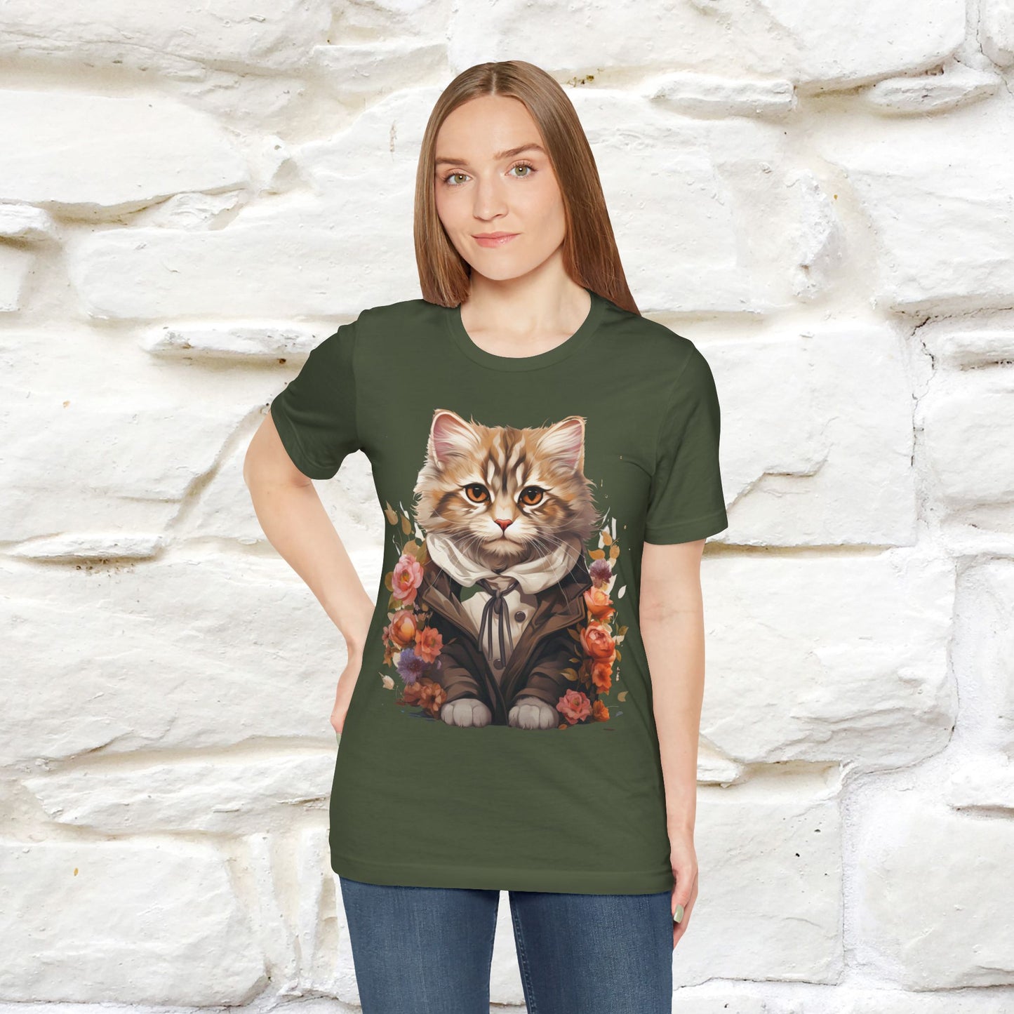 "Mr. Meow" Elegant Cat T-Shirt for Men & Women | 100% Cotton* - Nunu&Miao Studio