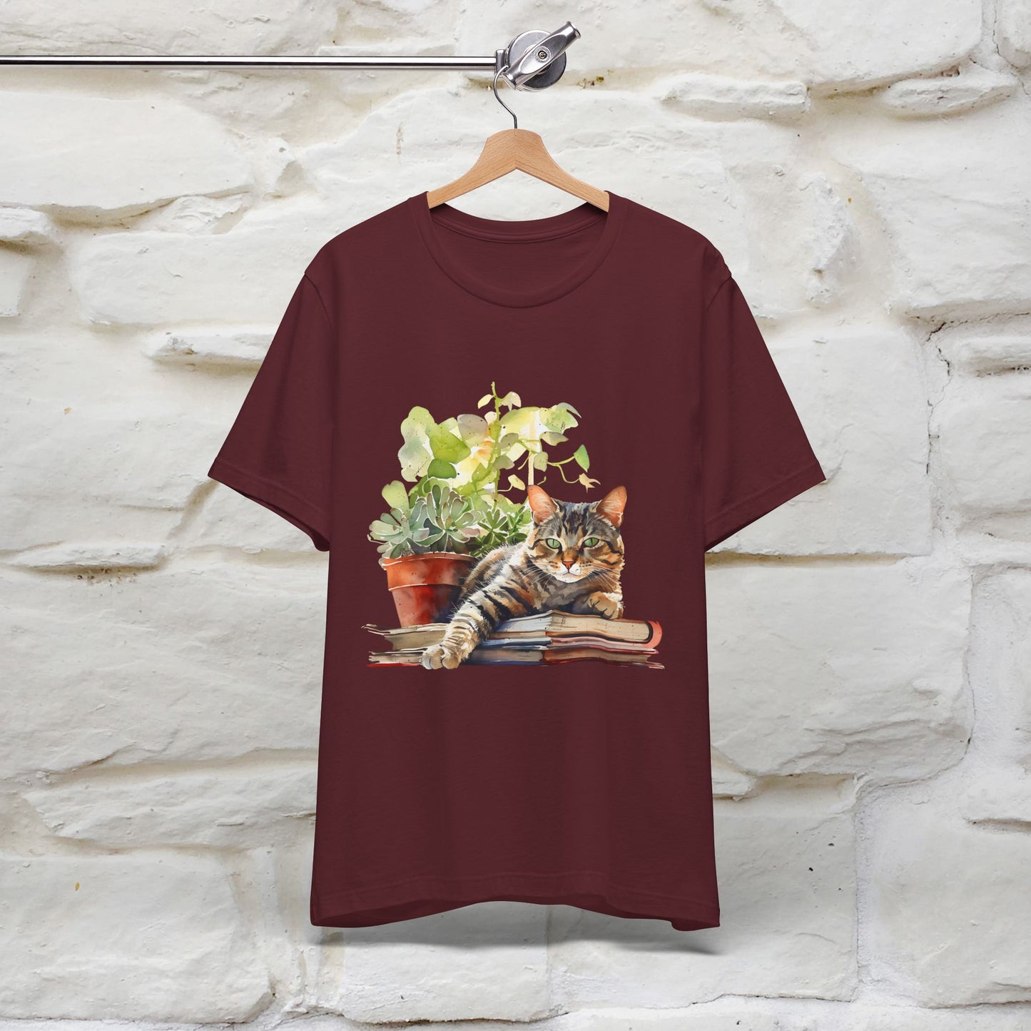 "Feline Bibliophile" T-Shirt for Men & Women | 100% Cotton* - Nunu&Miao Studio