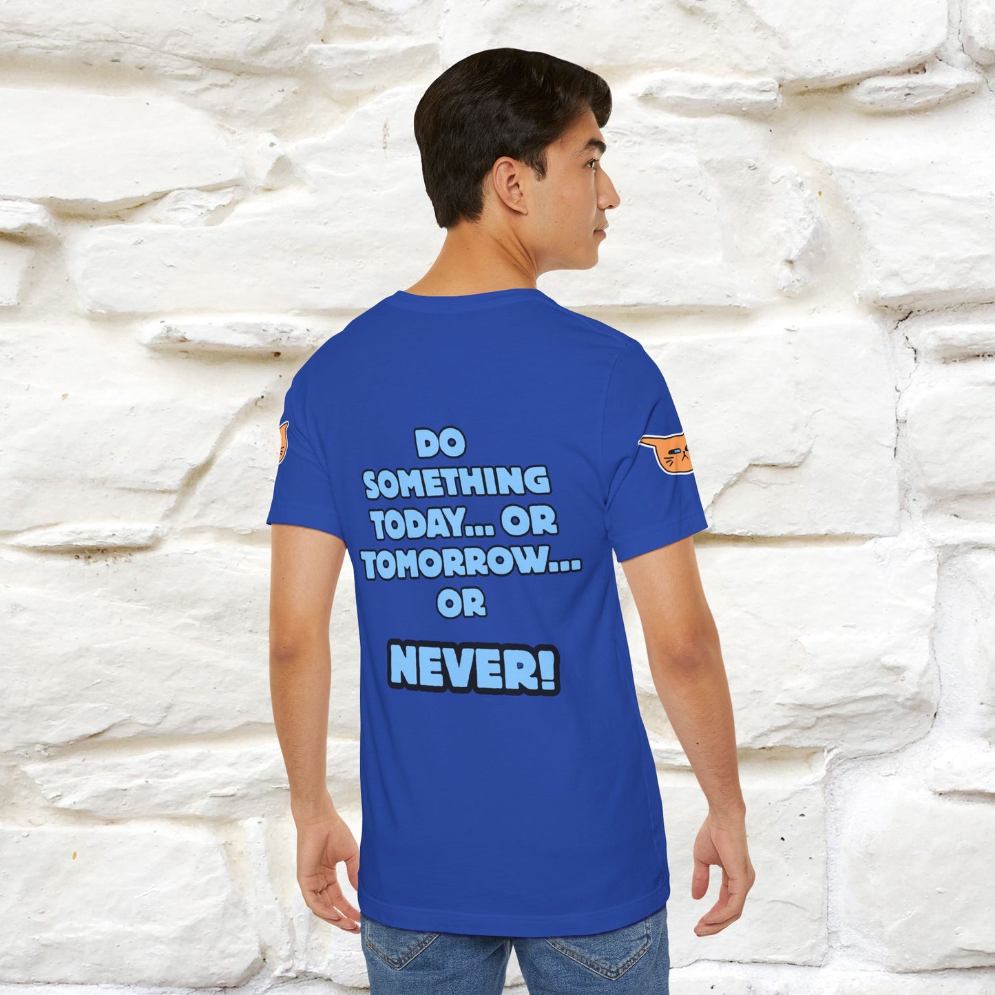 "Do something today… or tomorrow… or never." Cat T-Shirt| Front & Back Design | Nunu&Miao Studio