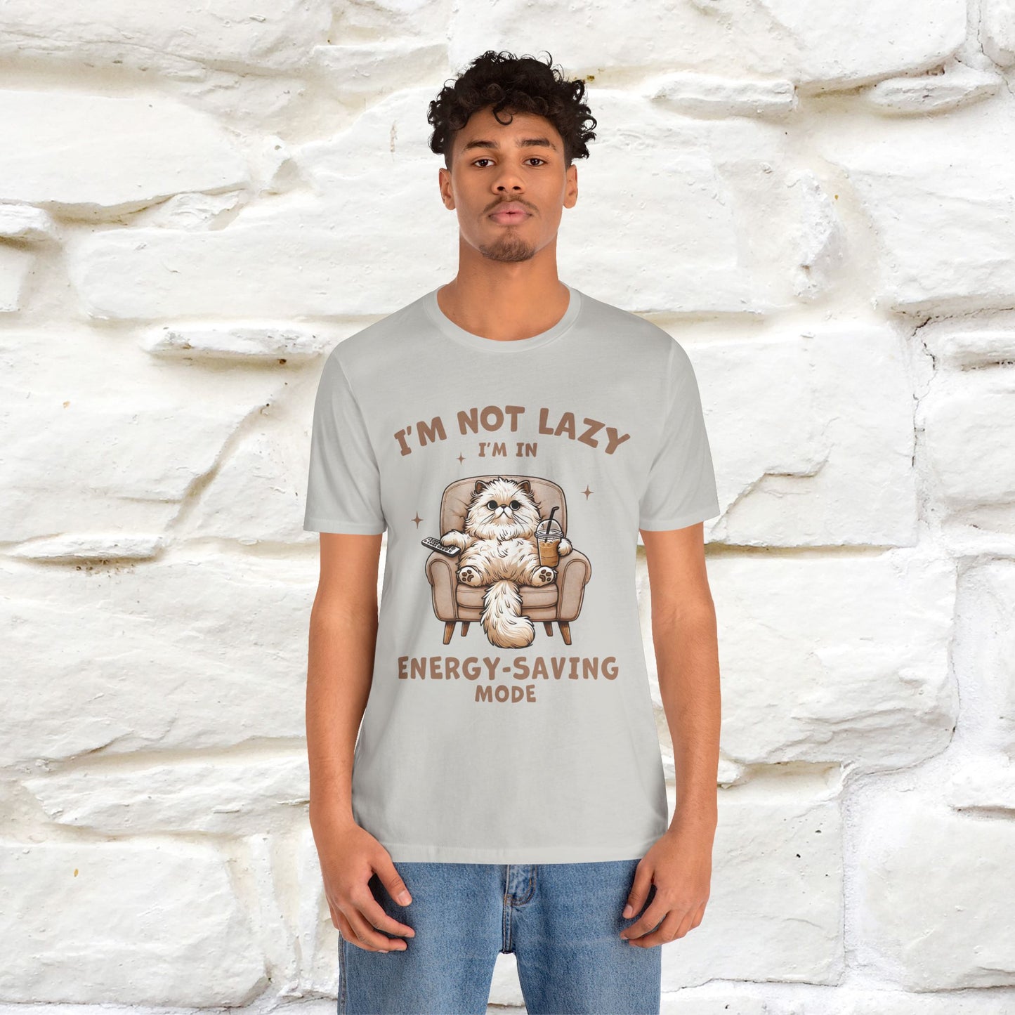 "I'm Not Lazy I'm In Energy-Saving Mode " Cat T-shirt |Nunu&Miao Studio