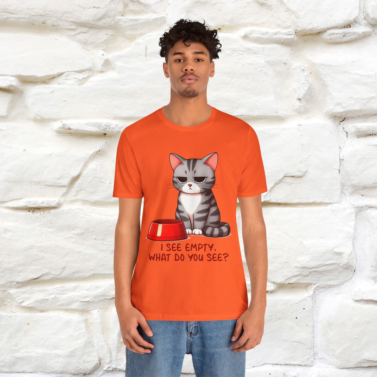"I See Empty. What Do You See" | Cat T-Shirt | Nunu&Miao Studio