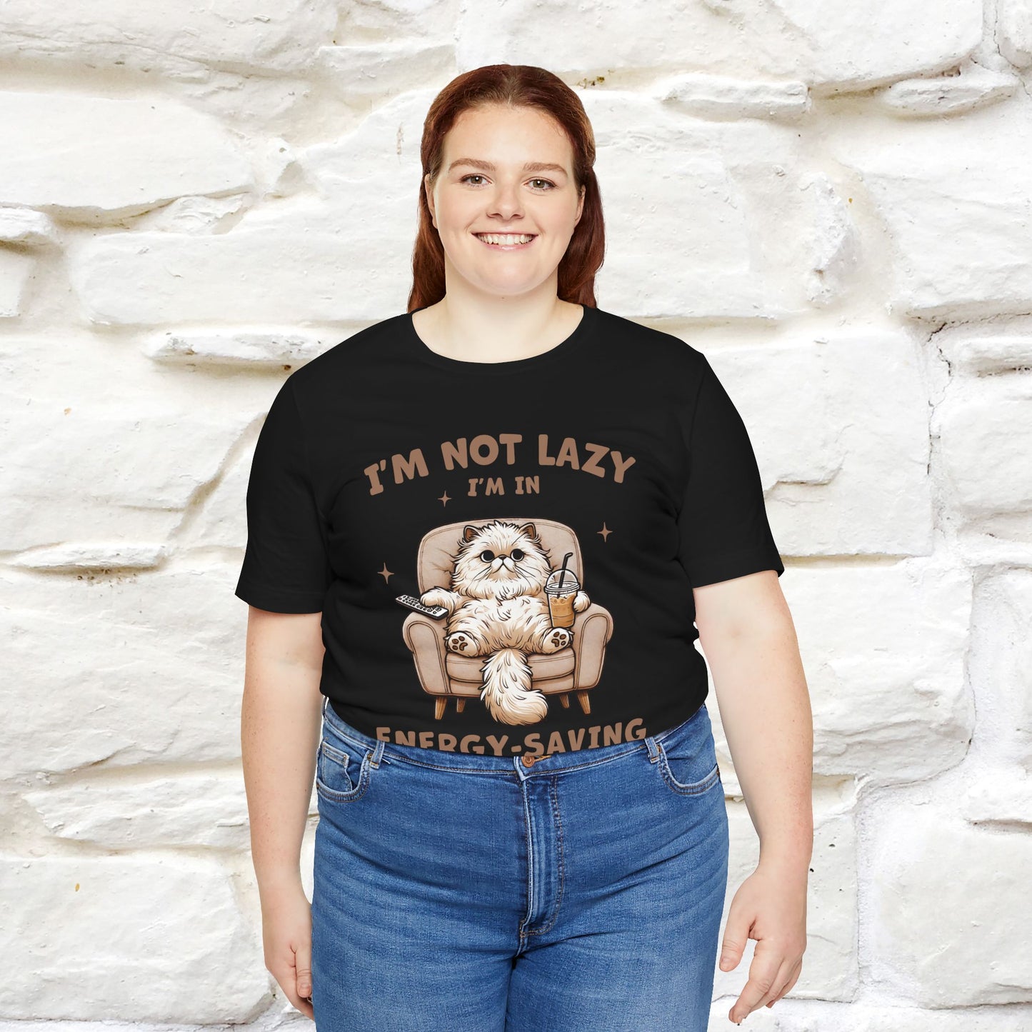 "I'm Not Lazy I'm In Energy-Saving Mode " Cat T-shirt |Nunu&Miao Studio