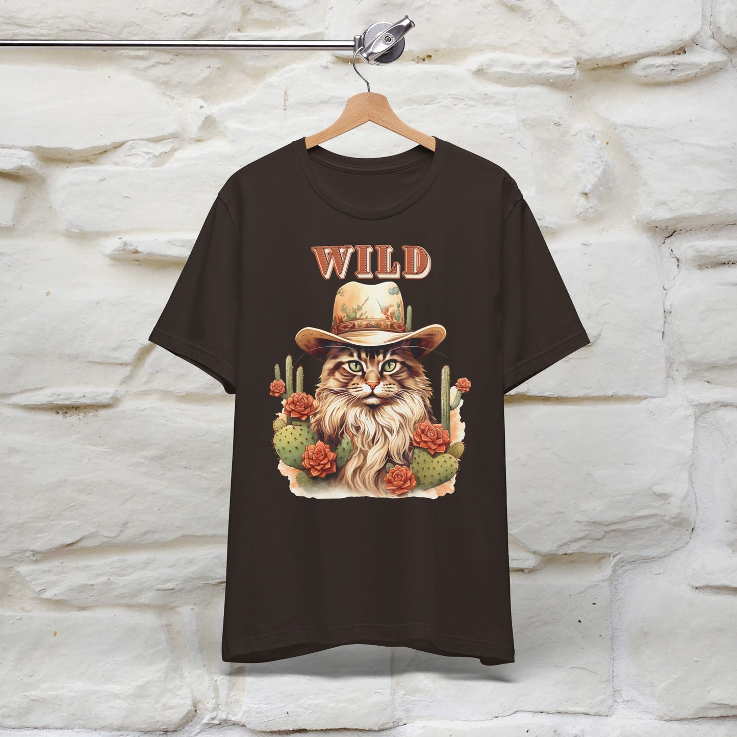 Wild Cowboy Cat T-Shirt for Men & Women | 100% Cotton* Adventure Tee - Nunu&Miao Studio