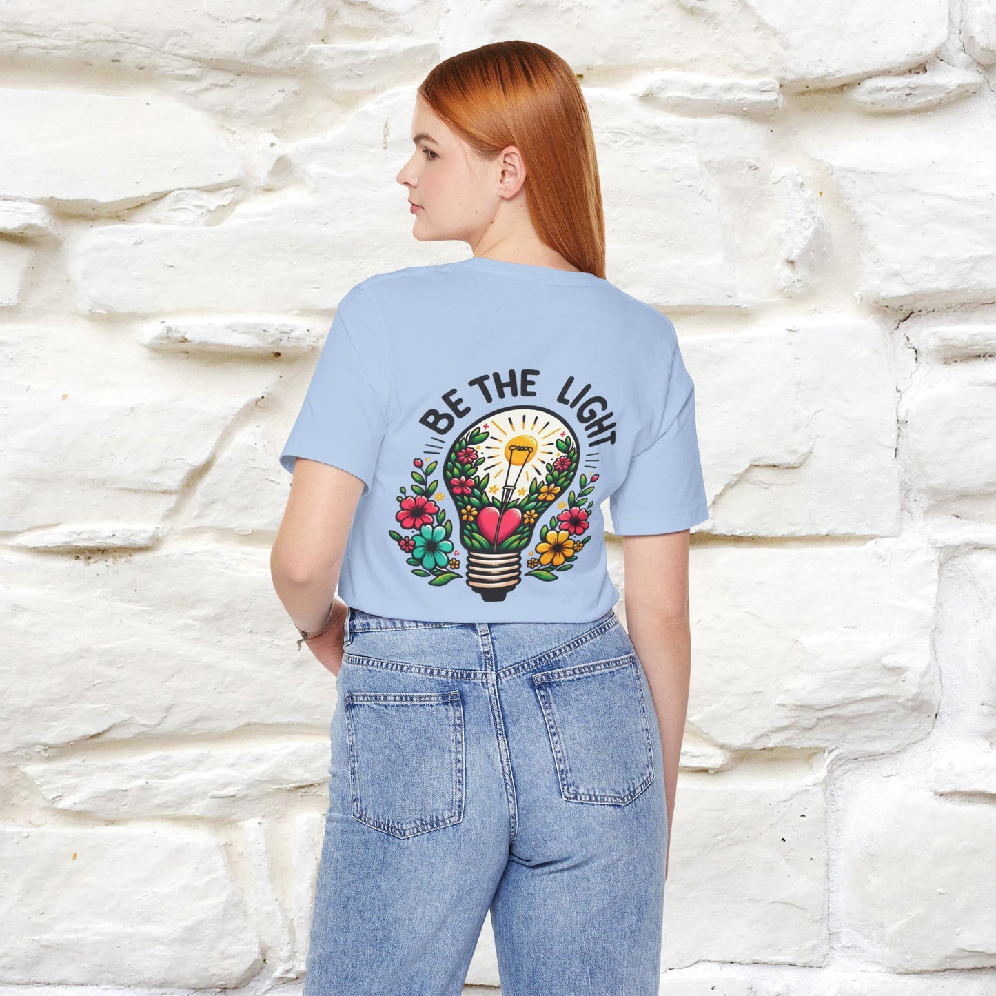 ''Be The Light" Cat T-Shirt| Front & Back Design | Nunu&Miao Studio