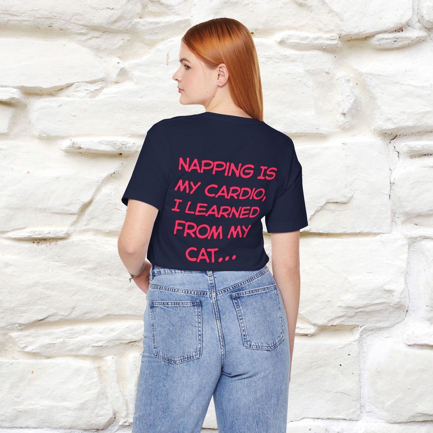 "Napping Is My Cardio, I Learned From My Cat…" Funny Cat T-shirt | Nunu&Miao Studio