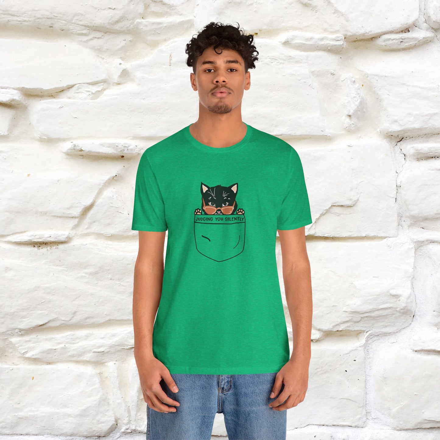 Judging You Silently Cat T-Shirt for Men | 100% Cotton* Funny & Sassy Tee - Nunu&Miao Studio