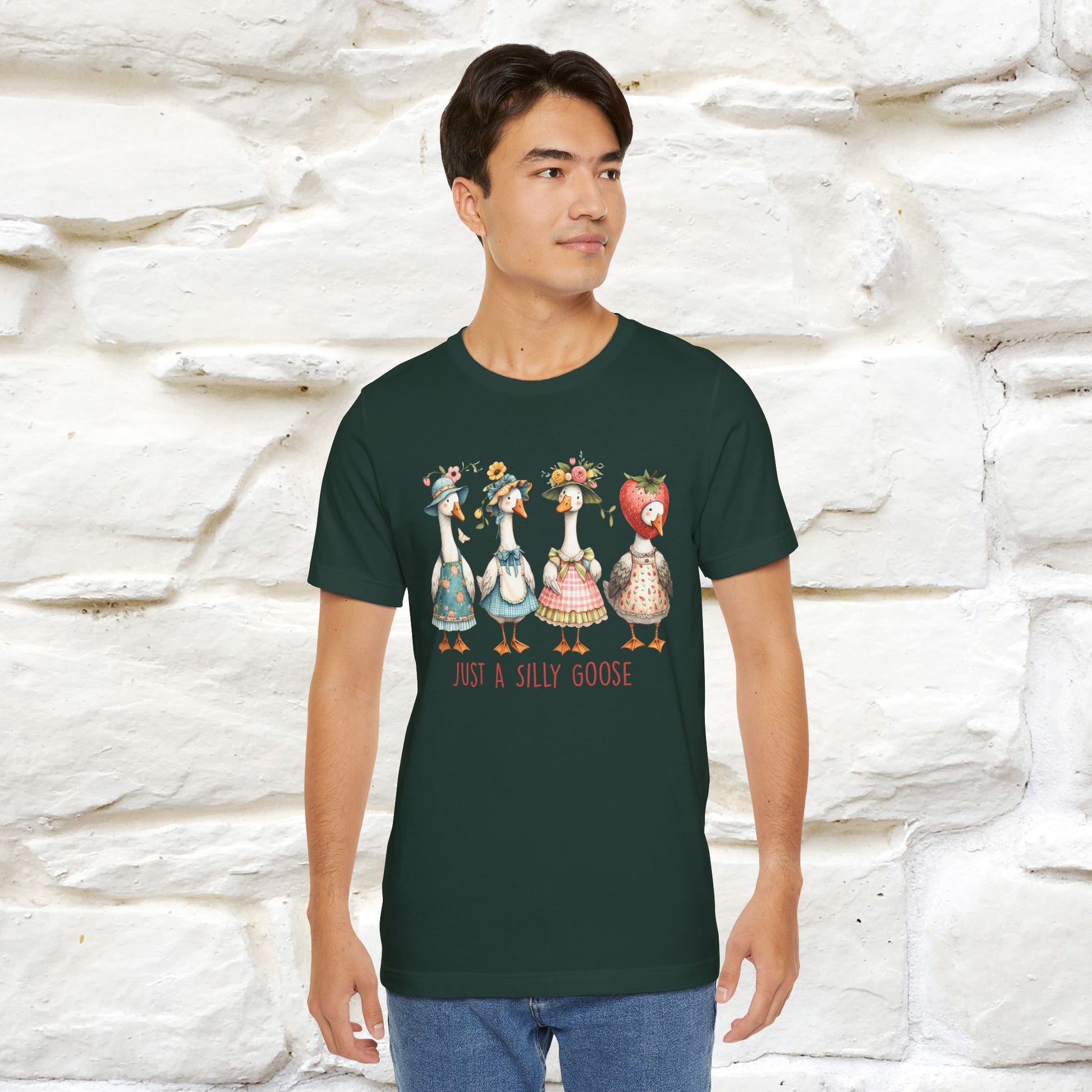 "Just A Silly Goose" Cute T-shirt |Nunu&Miao Studio - Nunu&Miao Studio