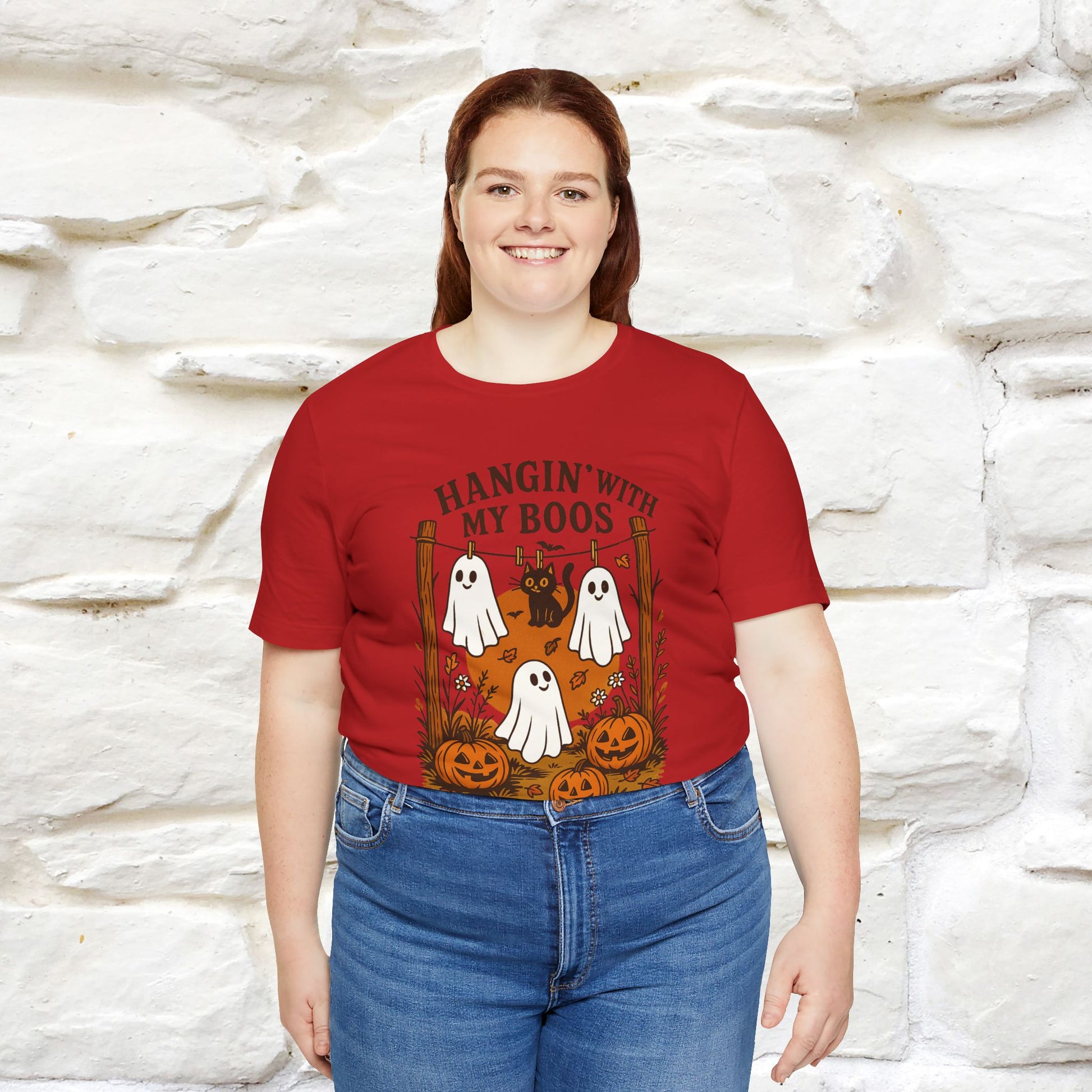 "Hanging With My Boos" Halloween Cat T-shirt |Nunu&Miao Studio - Nunu&Miao Studio
