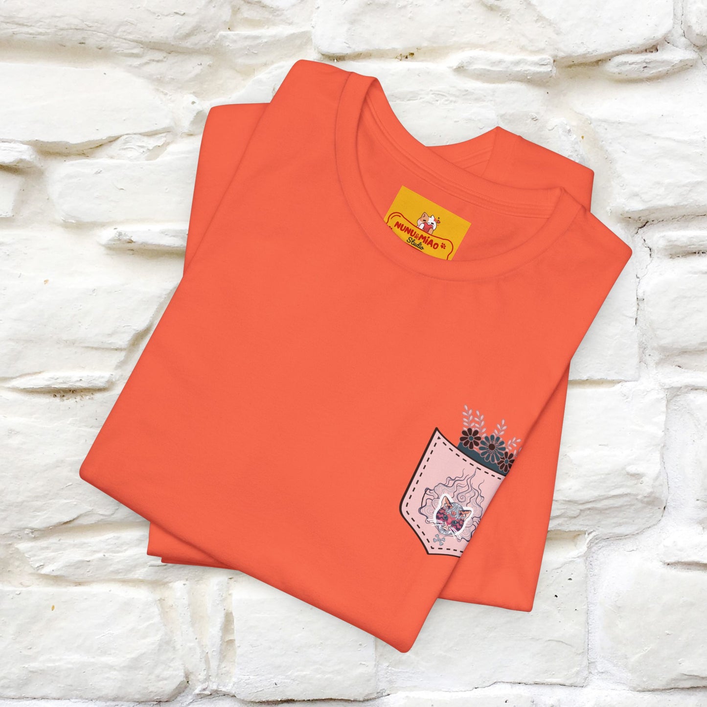 ''Air Fire Cat'' | Cat T-Shirt Front and Back Design | Nunu&Miao Studio