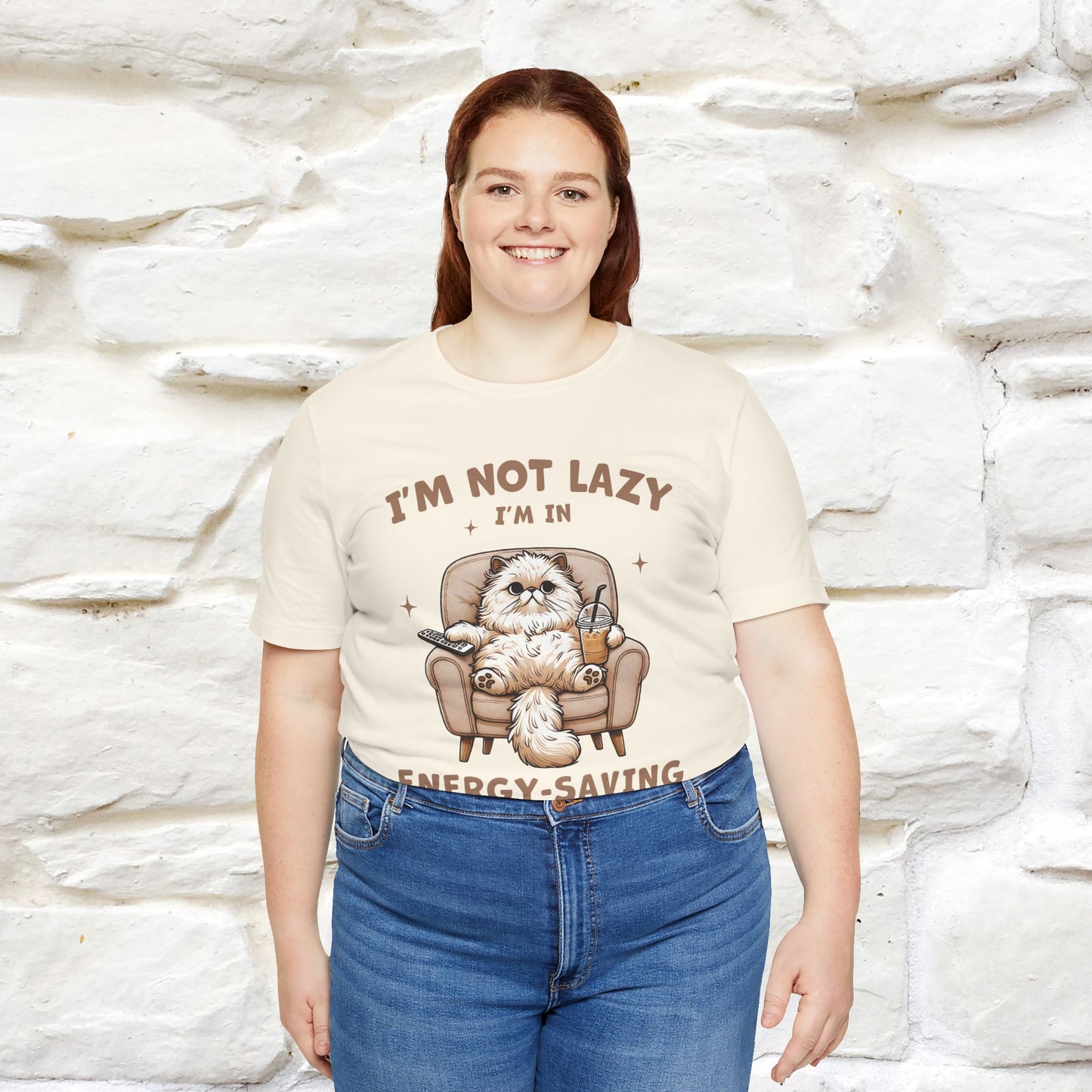 "I'm Not Lazy I'm In Energy-Saving Mode " Cat T-shirt |Nunu&Miao Studio