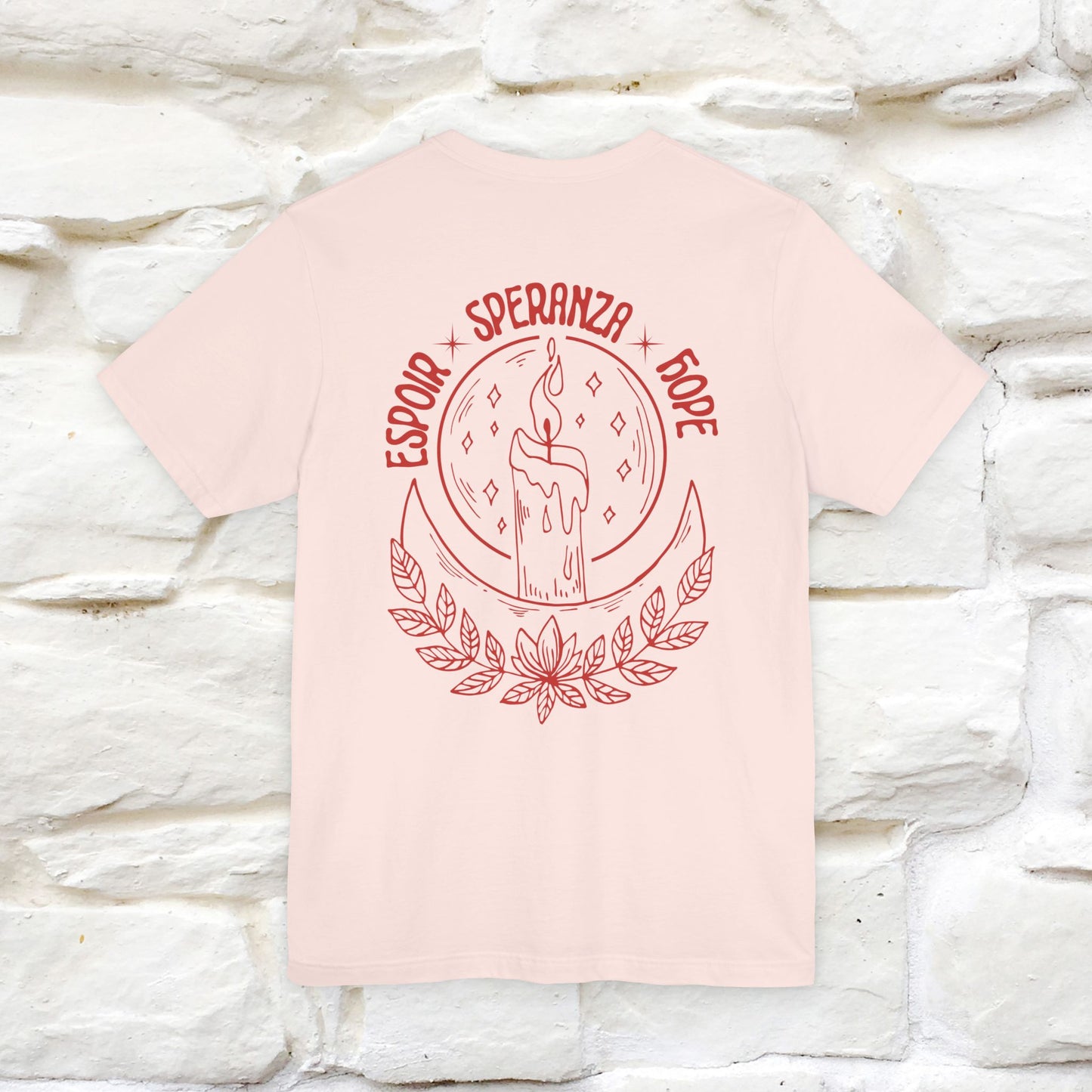 "Espoir Speranza Hope'' Cat T-Shirt Front and Back Design | Nunu&Miao Studio