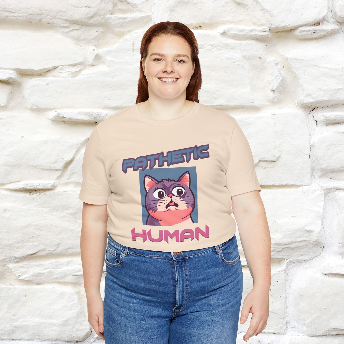 ''Pathetic Human'' | Funny Cat T-Shirt | Nunu&Miao Studio