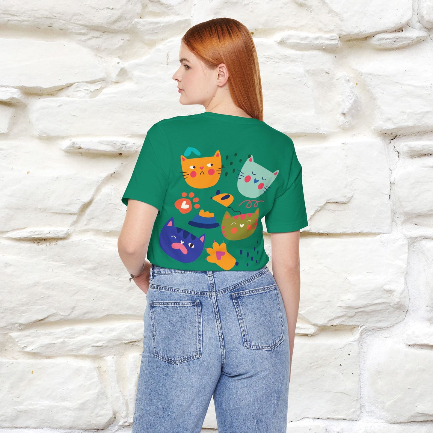 ''The Power Of Meow'' Cat T-Shirt Front and Back Design | Nunu&Miao Studio