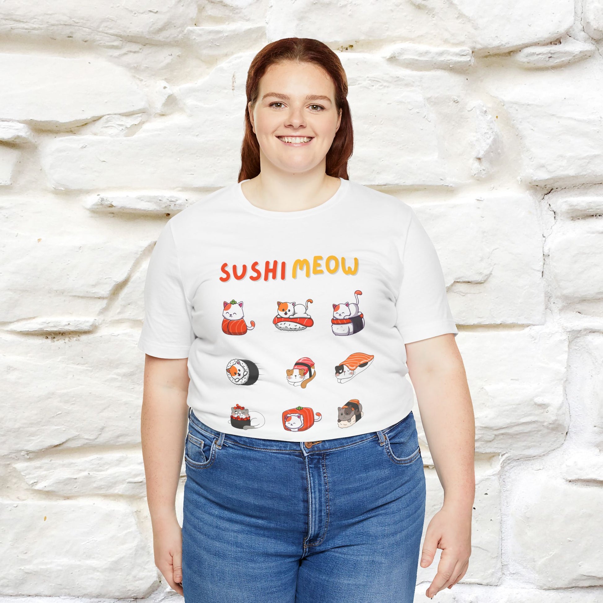 "Sushi Meow" Cat T-shirt for Men & Women | 100% Cotton* - Nunu&Miao Studio
