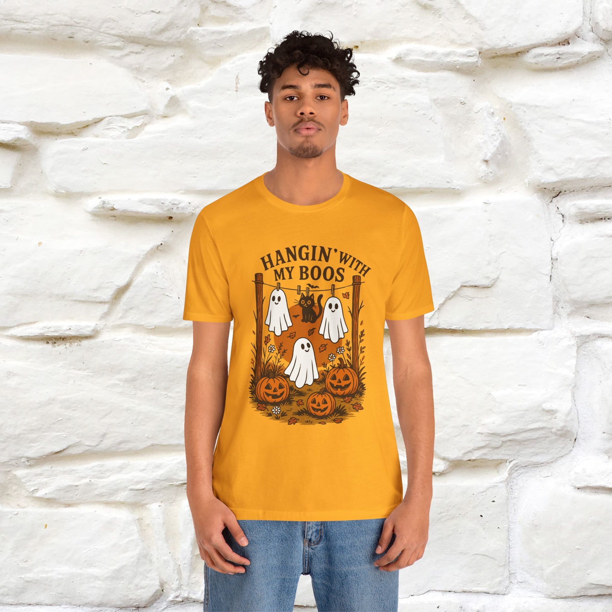 "Hanging With My Boos" Halloween Cat T-shirt |Nunu&Miao Studio - Nunu&Miao Studio