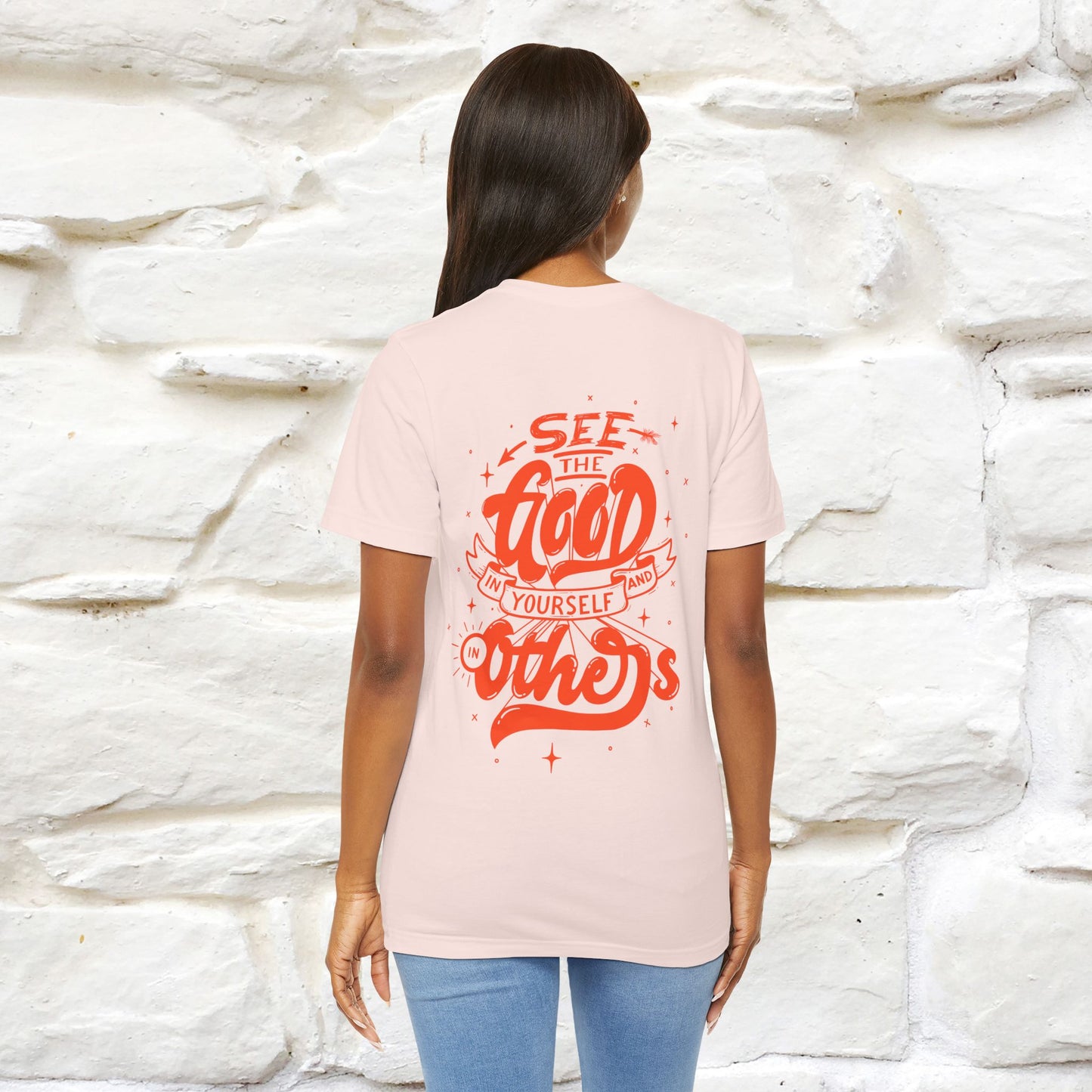 "See the Good in Yourself and Others" Cat T-Shirt | Front & Back Design | Nunu&Miao Studio